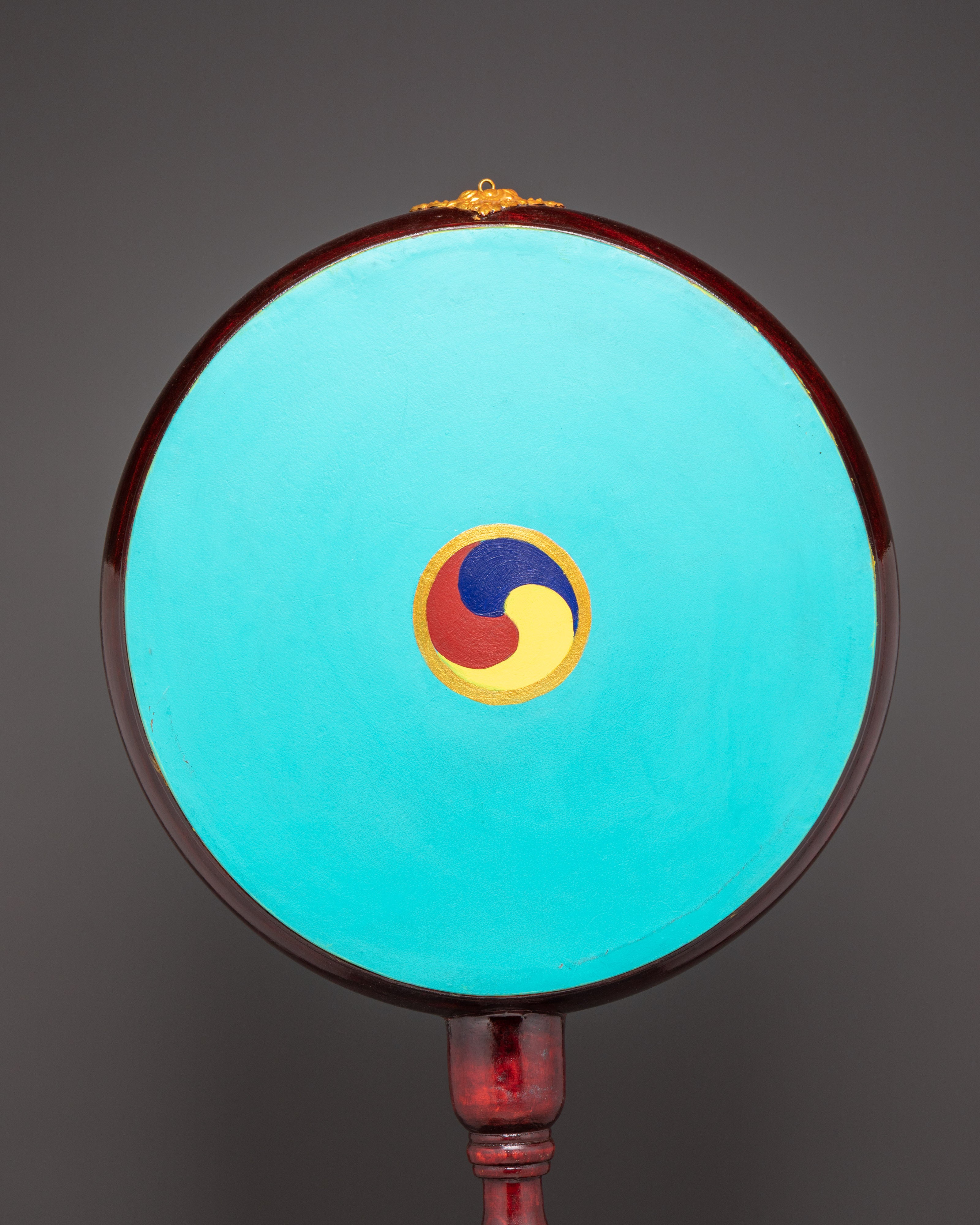 Handcrafted Wooden Dakini Drum | Tibetan Ritual Chöd Instrument