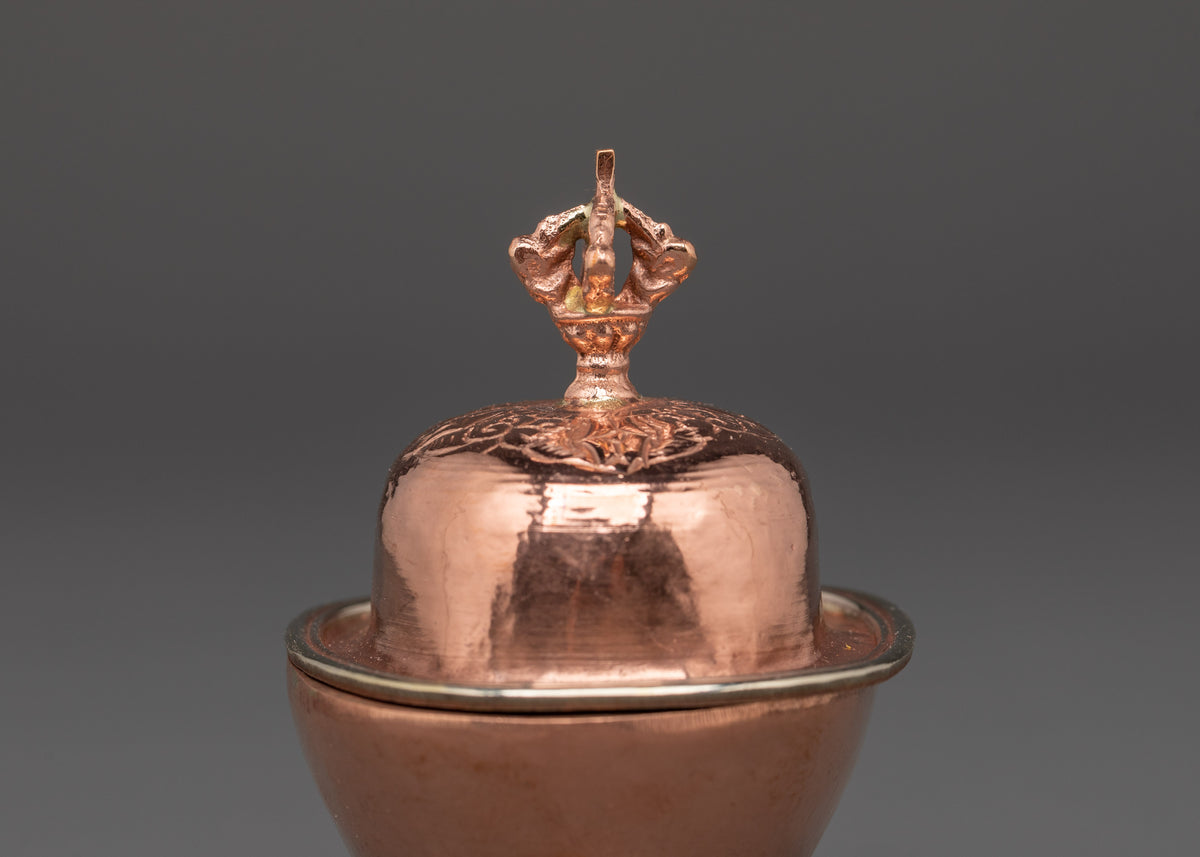 Sacred Copper Ritual Skull Cup | Vajrayana Buddhism Sacred Tool