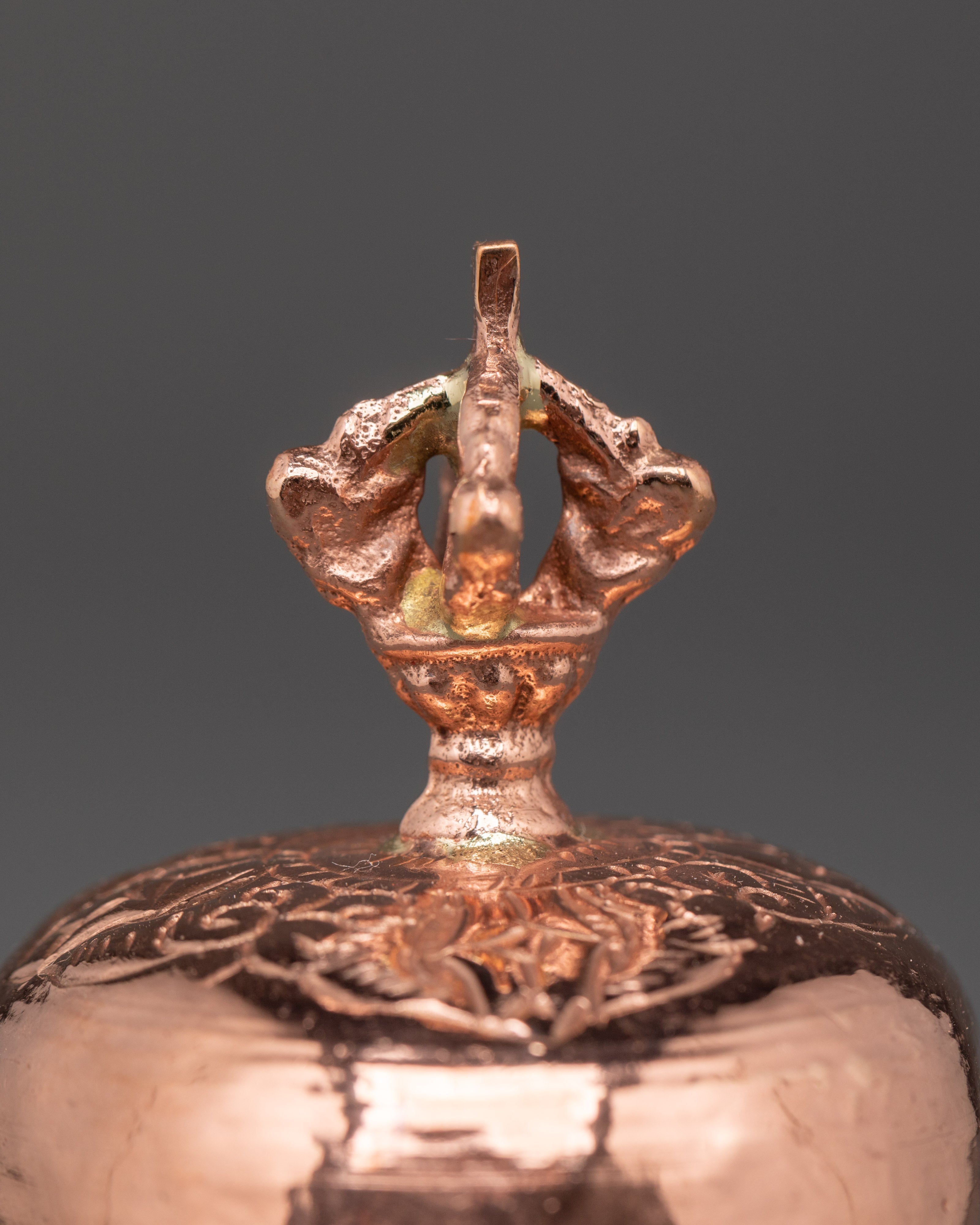 Handmade Ritual Kapala | Traditional Copper Buddhist Offering Vessel