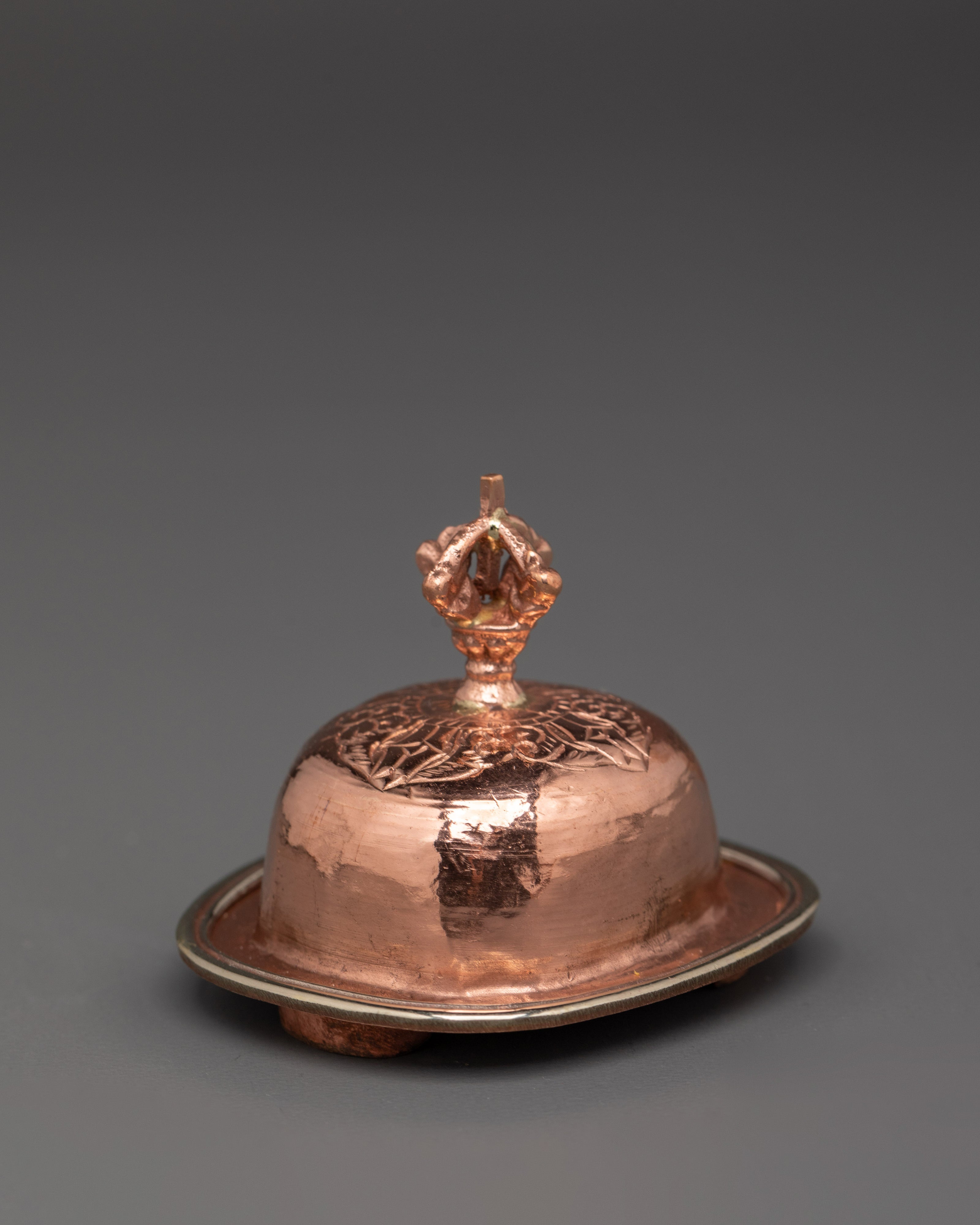 Handmade Ritual Kapala | Traditional Copper Buddhist Offering Vessel
