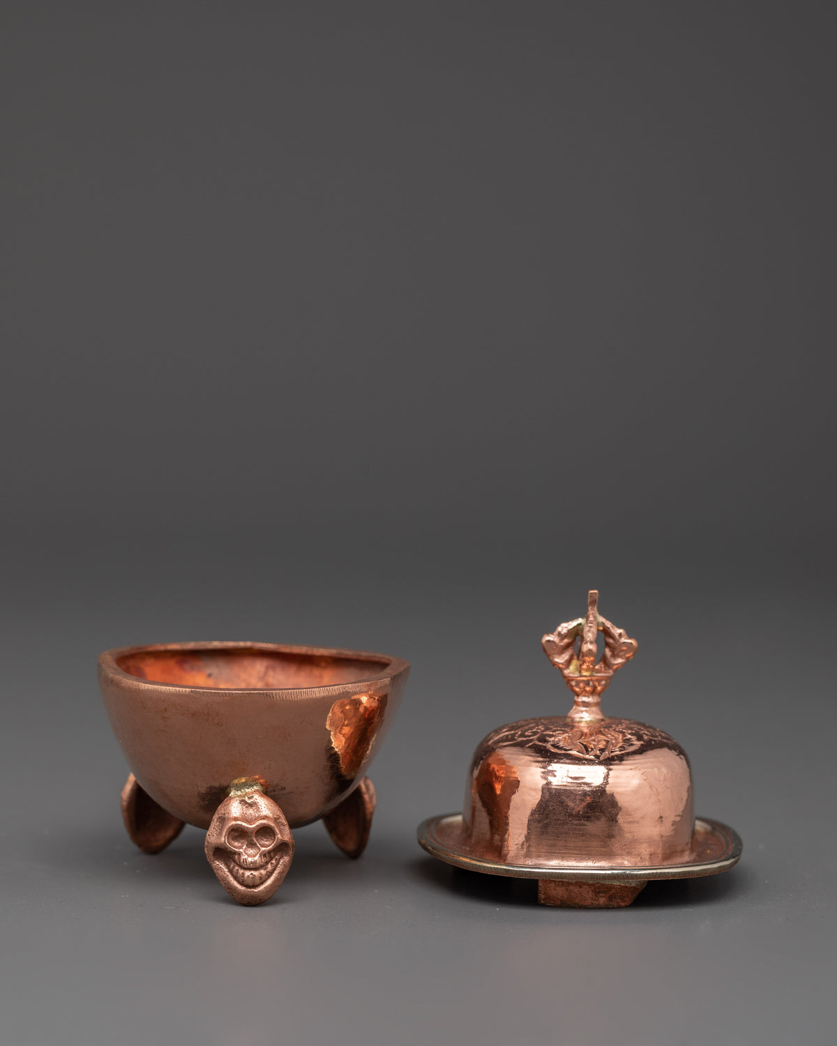 Sacred Copper Ritual Skull Cup | Vajrayana Buddhism Sacred Tool