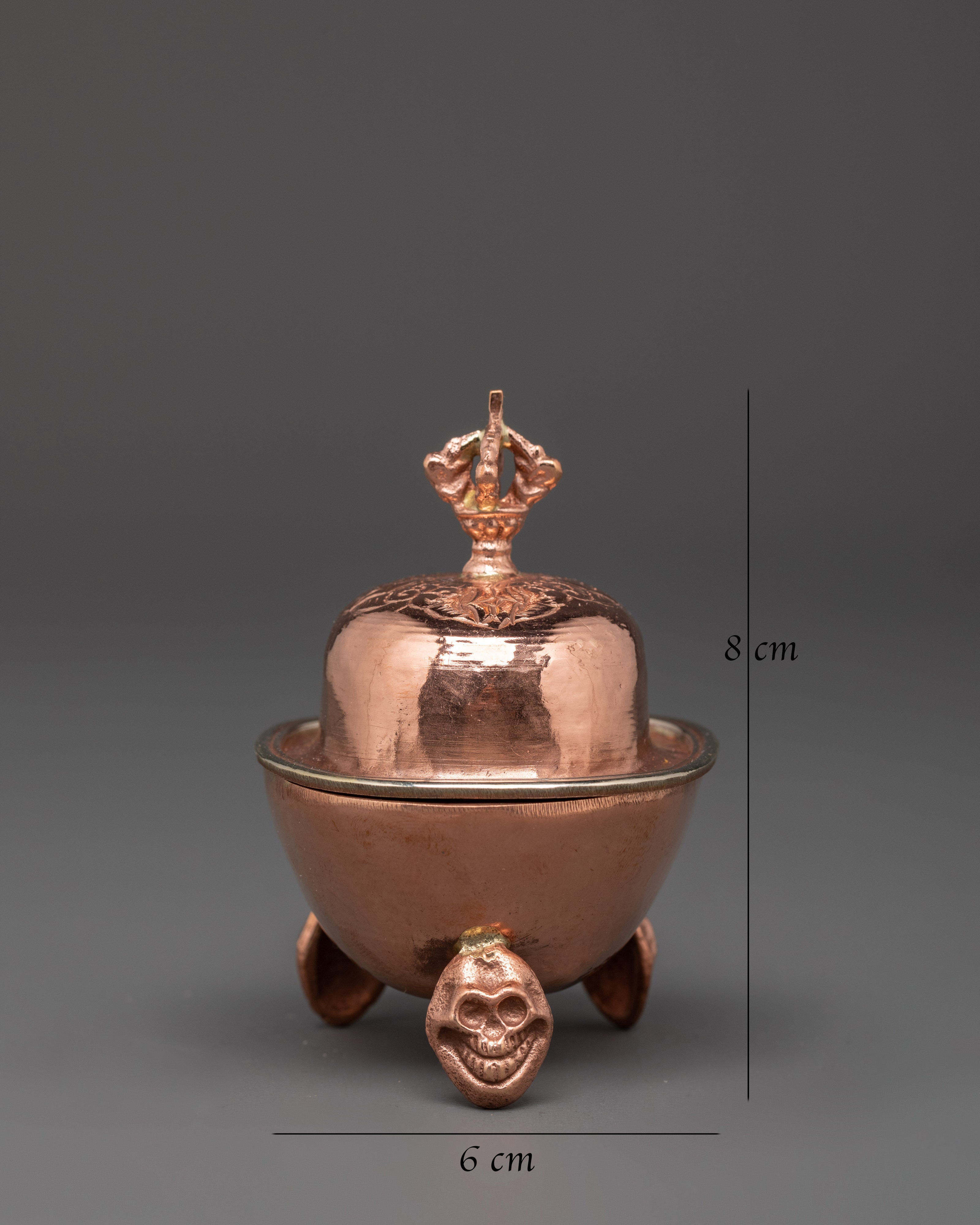 Sacred Copper Ritual Skull Cup | Vajrayana Buddhism Sacred Tool