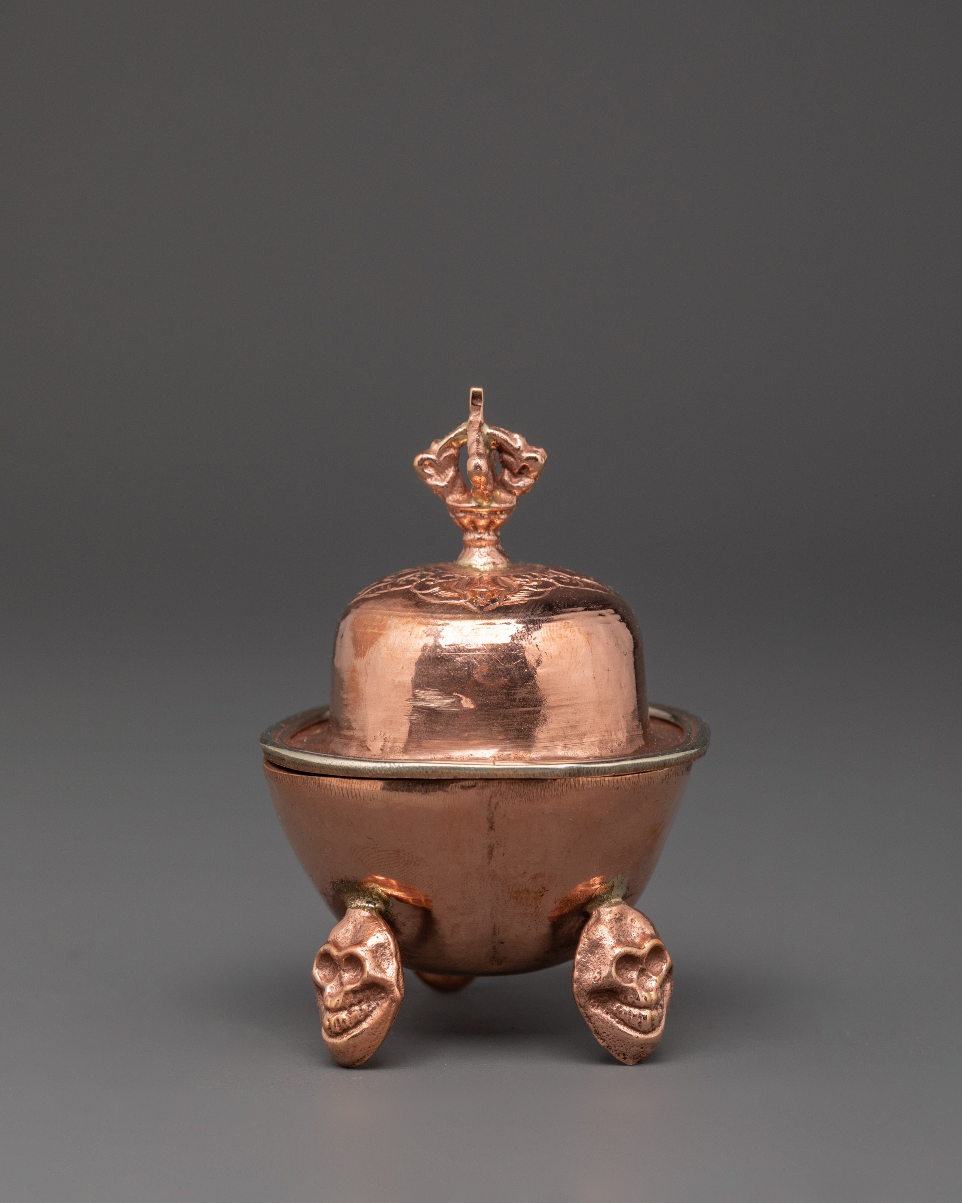 Sacred Copper Ritual Skull Cup | Vajrayana Buddhism Sacred Tool