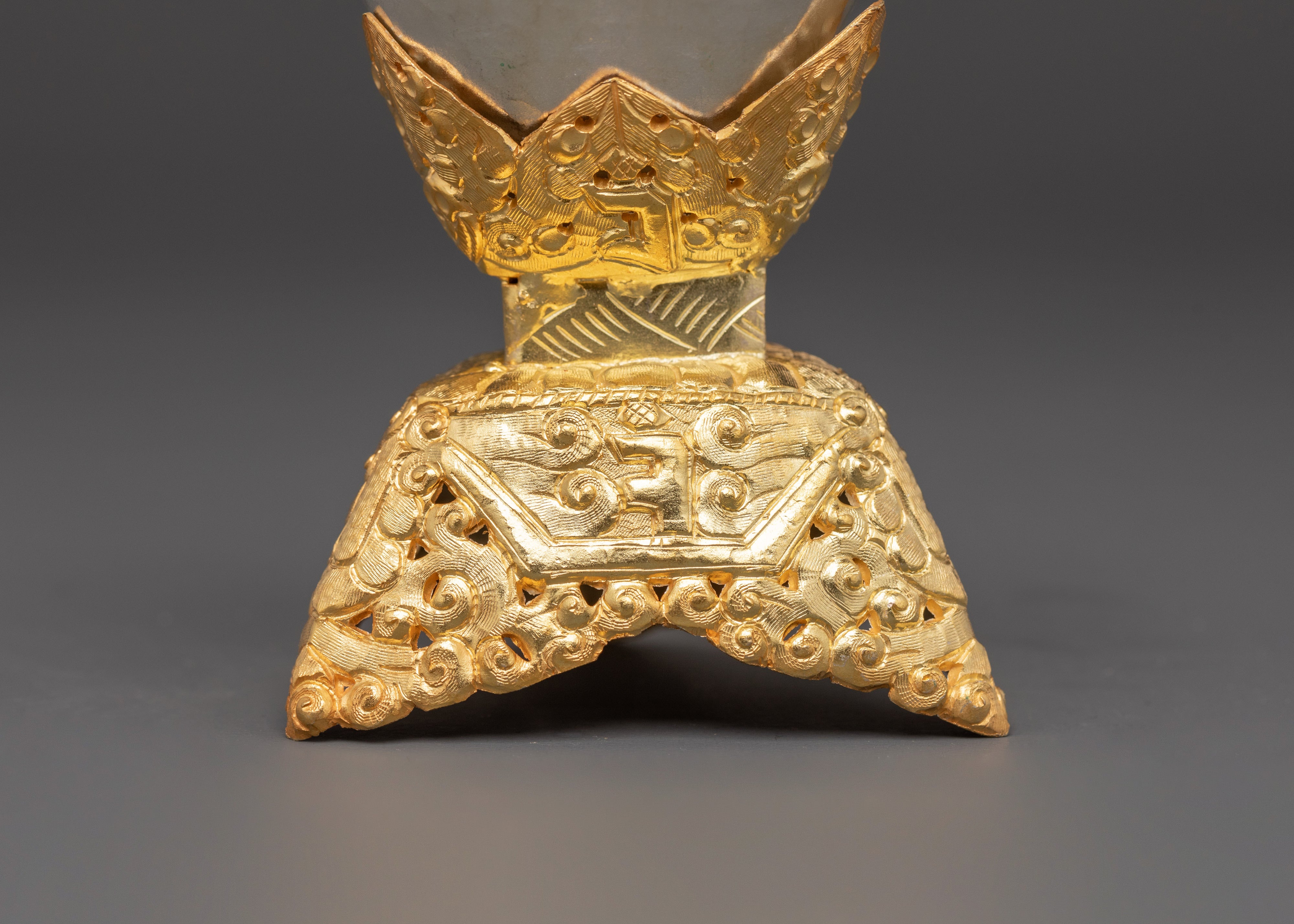 Electro Gold-Plated Kapala Set for Tantric Buddhist Rituals | Traditional Art