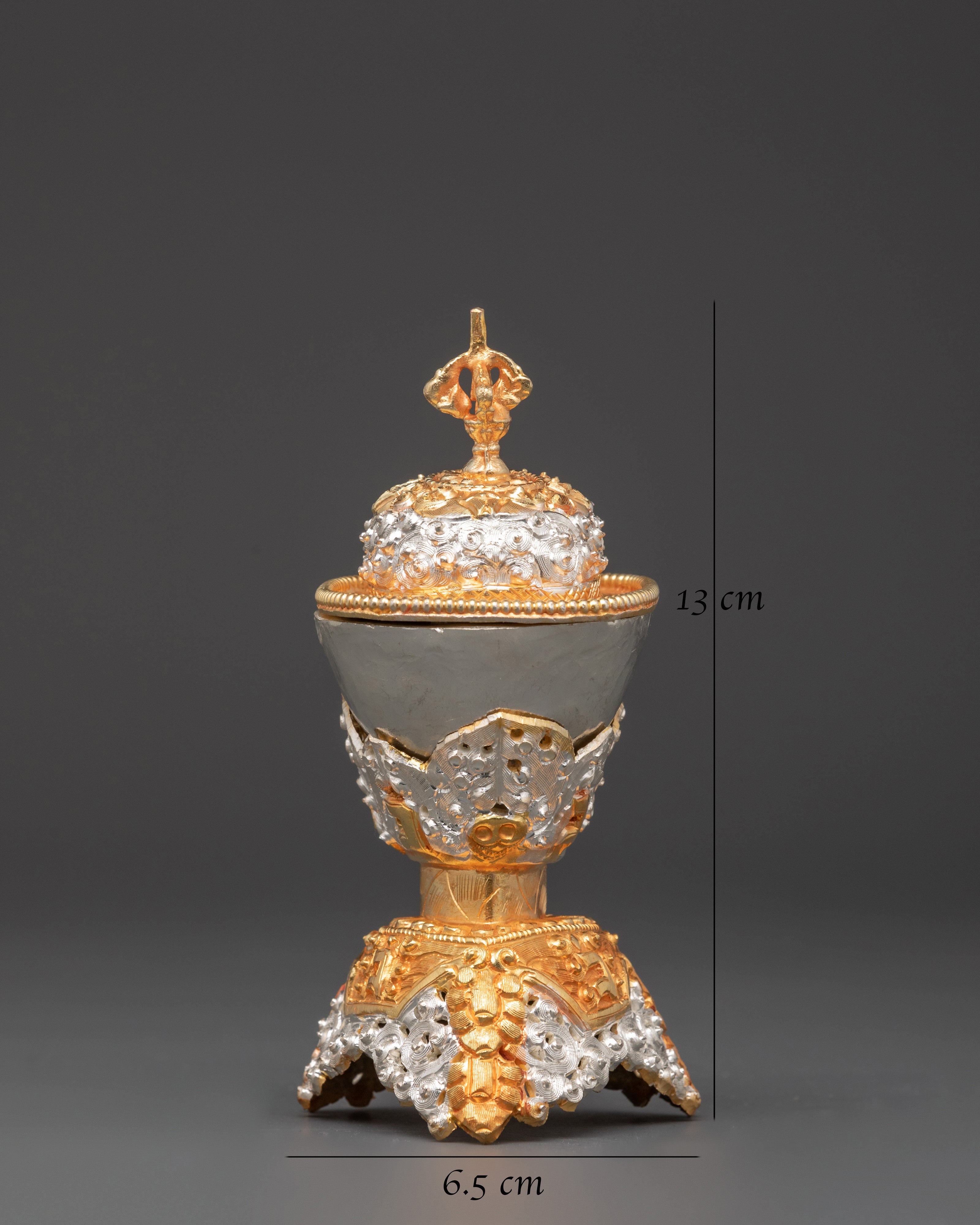 Kapala Set for Buddhist Rituals | Sacred Tibetan Ritual Skull Cup