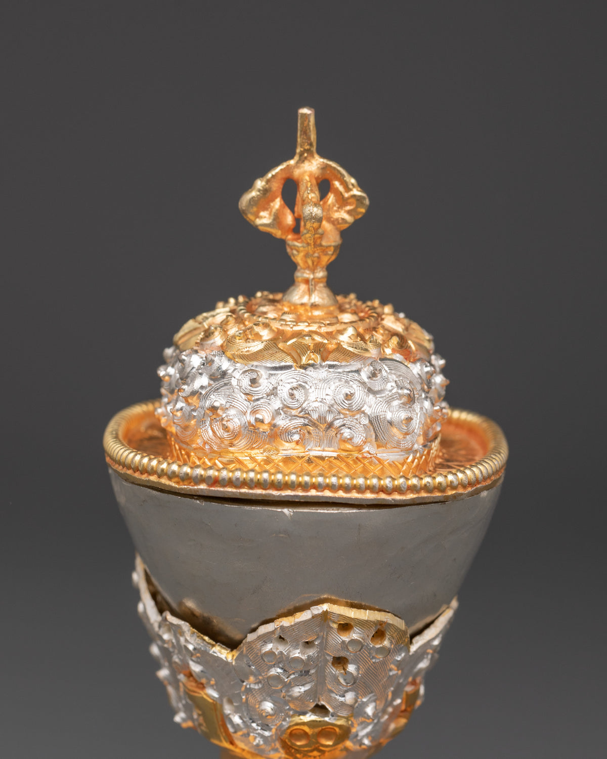 Kapala Set for Buddhist Rituals | Sacred Tibetan Ritual Skull Cup