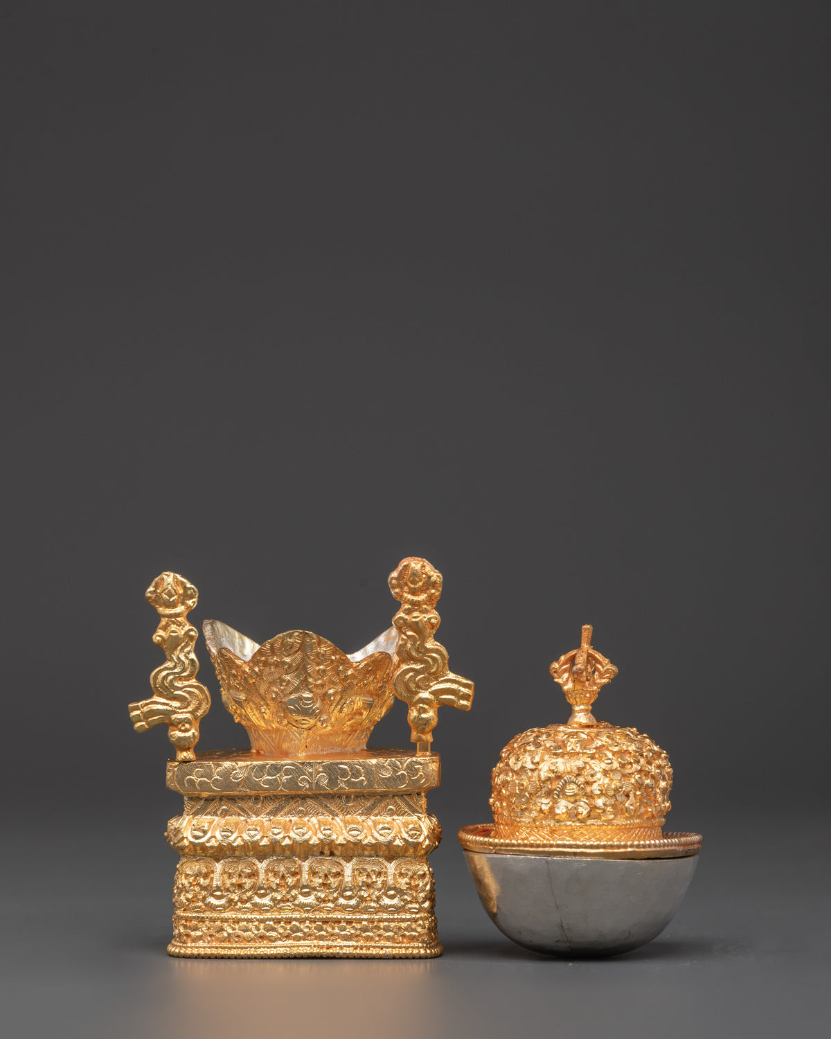 Kapala Buddhist Ritual Set |  Tibetan Offering Cups