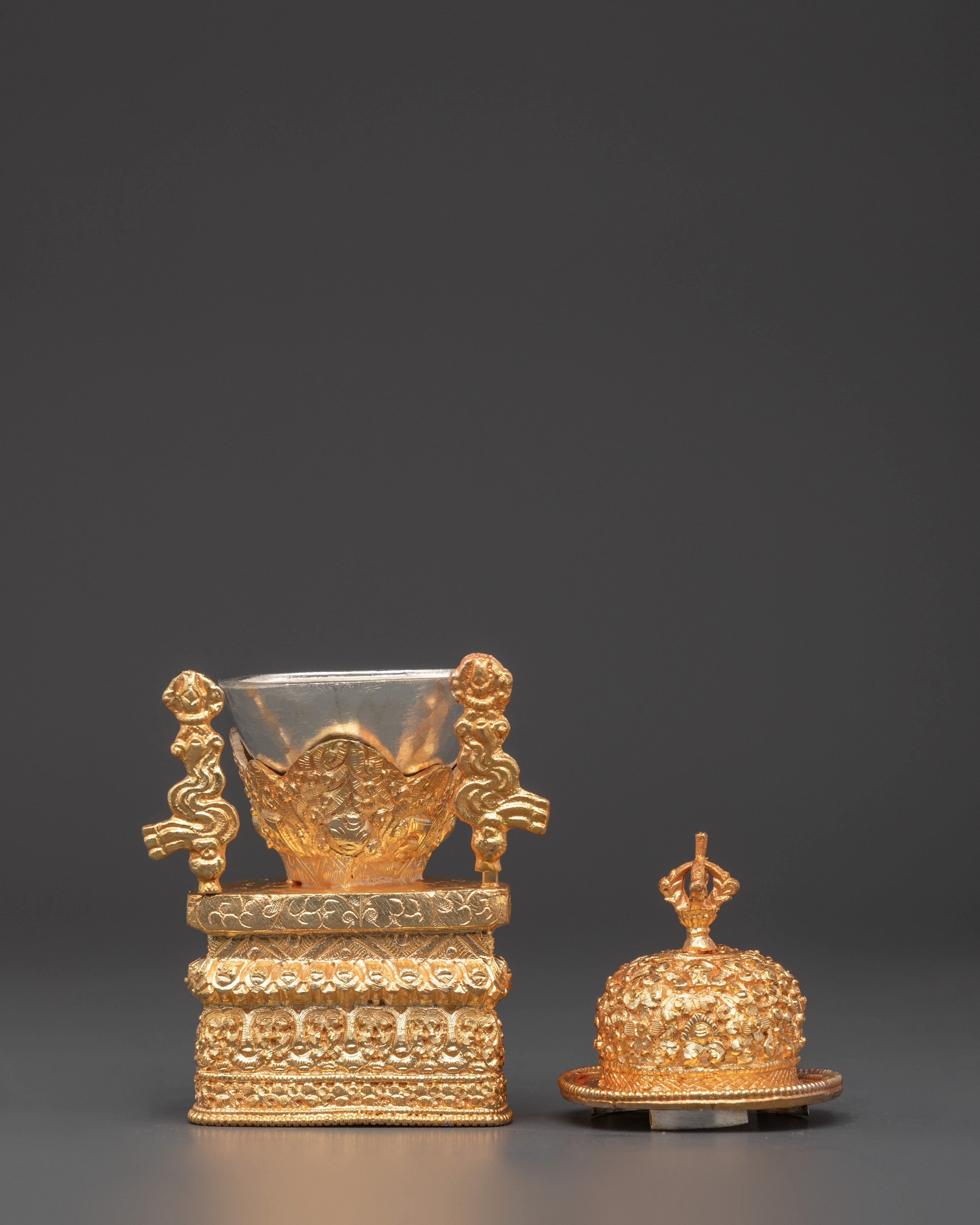 Kapala Buddhist Ritual Set |  Tibetan Offering Cups