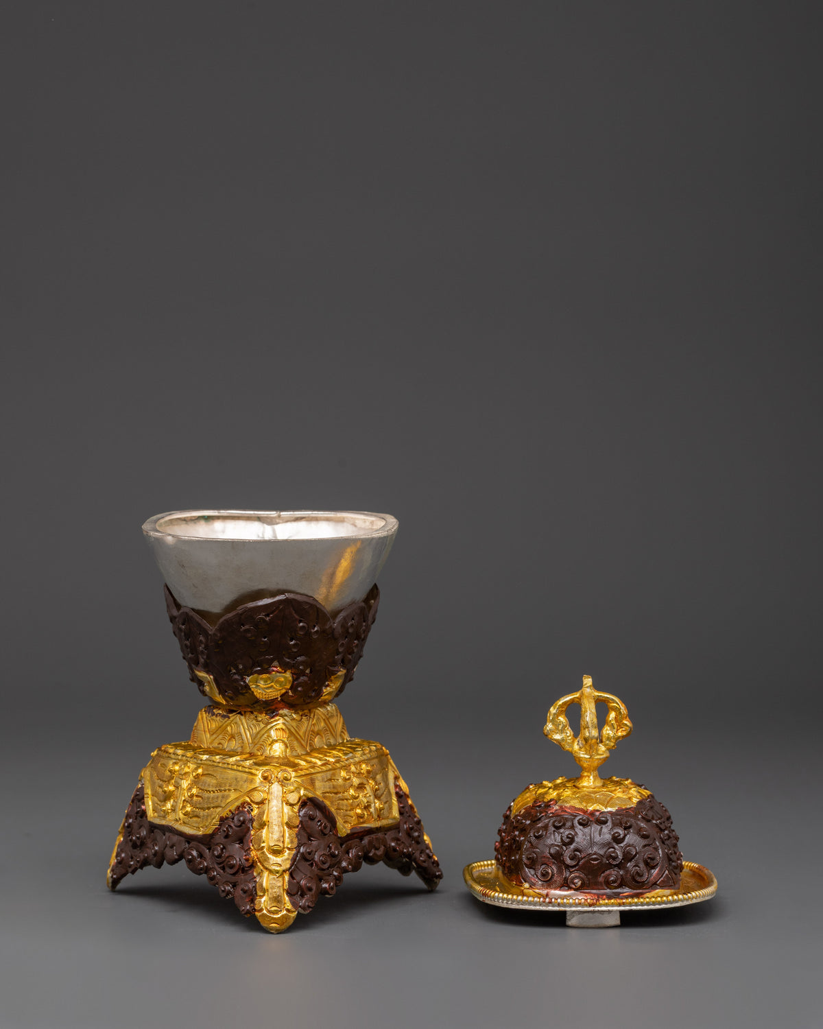 Handmade Kapala Set | Tibetan Skull Cup Set