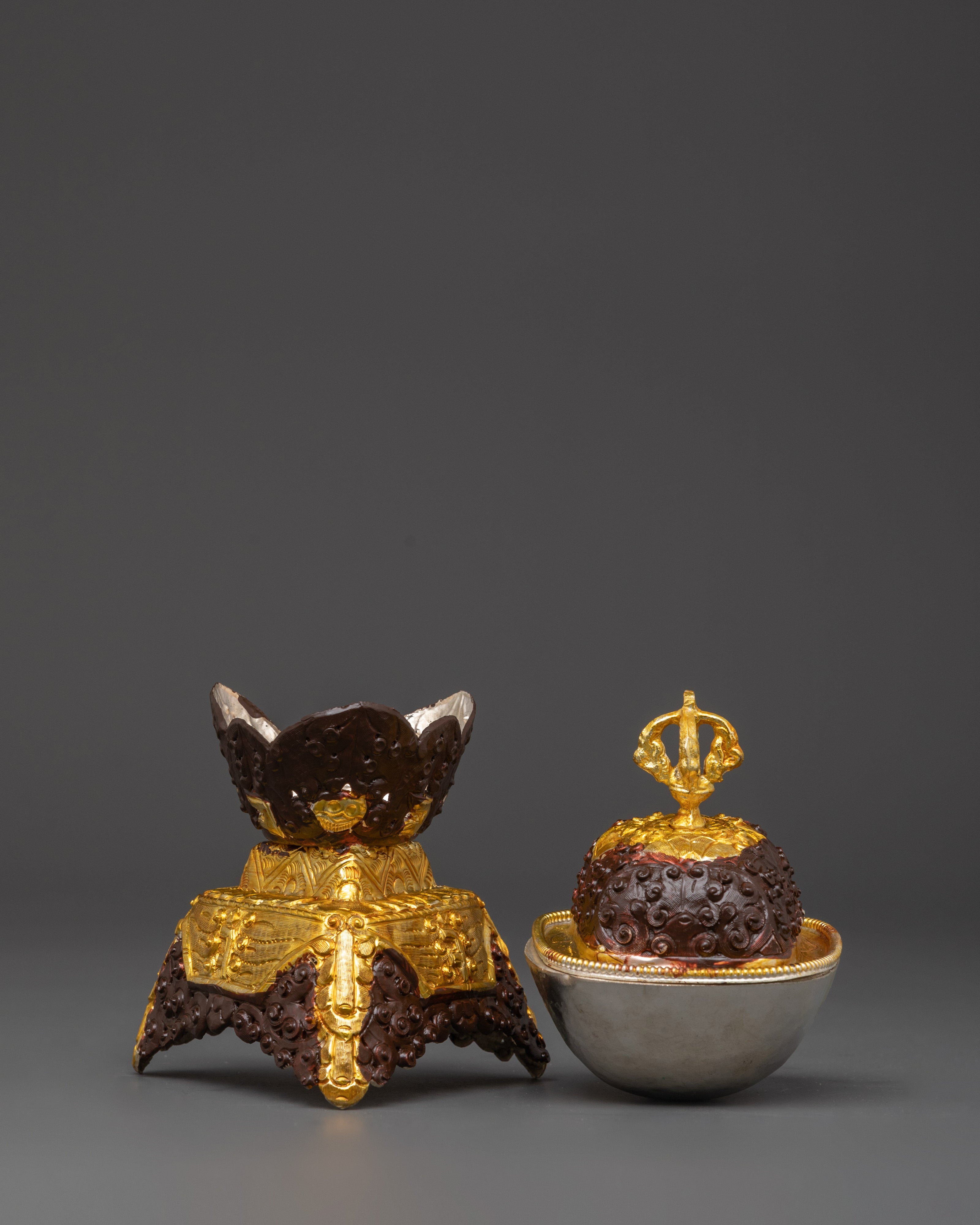 Handmade Kapala Set | Tibetan Skull Cup Set