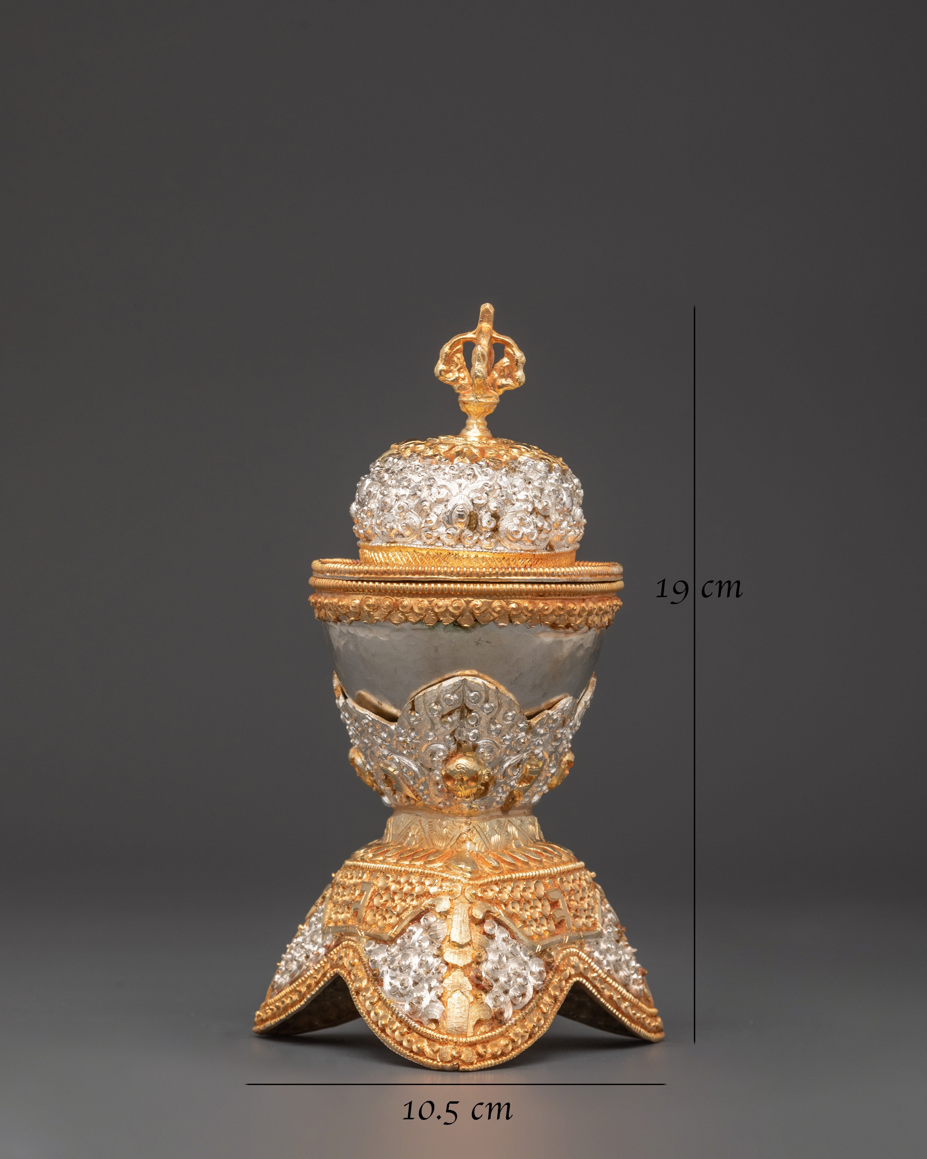 Tibetan Ritual Kapala Set | For Tantric Buddhist Ceremonies and Altar Offerings