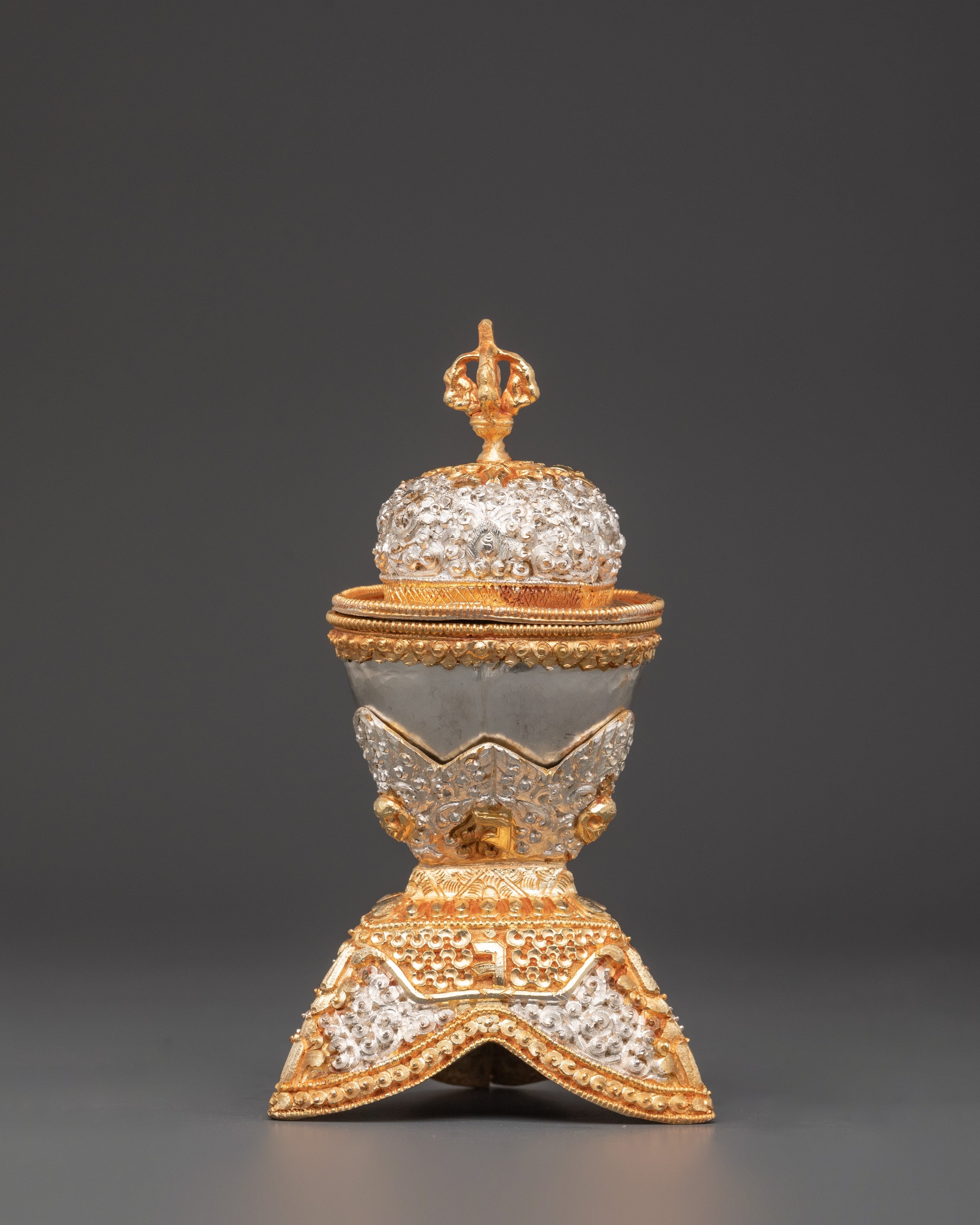 Tibetan Ritual Kapala Set | For Tantric Buddhist Ceremonies and Altar Offerings