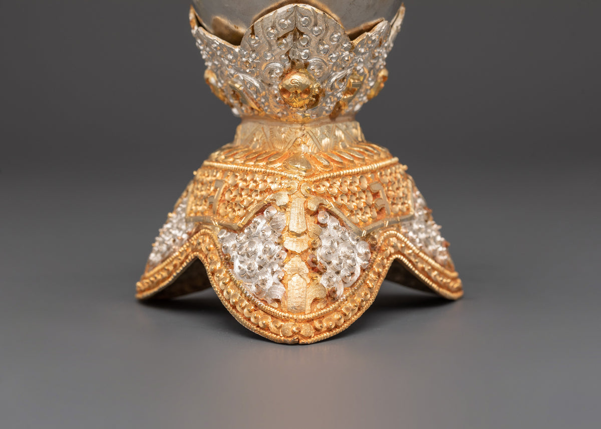 Tibetan Ritual Kapala Set | For Tantric Buddhist Ceremonies and Altar Offerings