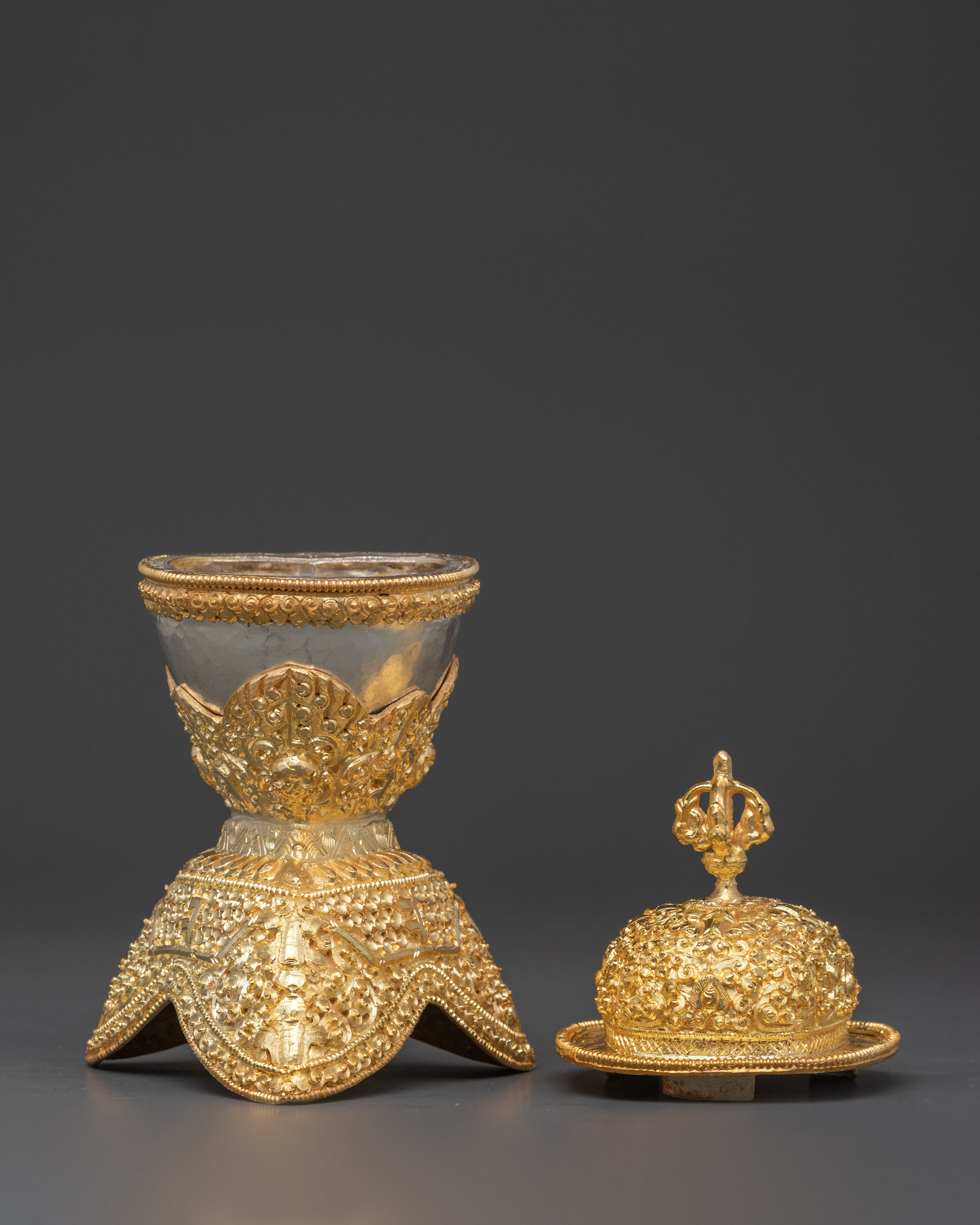 Traditionally Carved Kapala Set | Tibetan Buddhism Craft