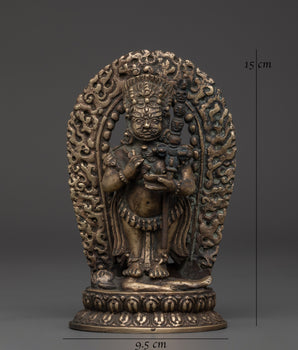 Handcrafted Brass Mahakala Statue | Sacred Spiritual Protection Deity