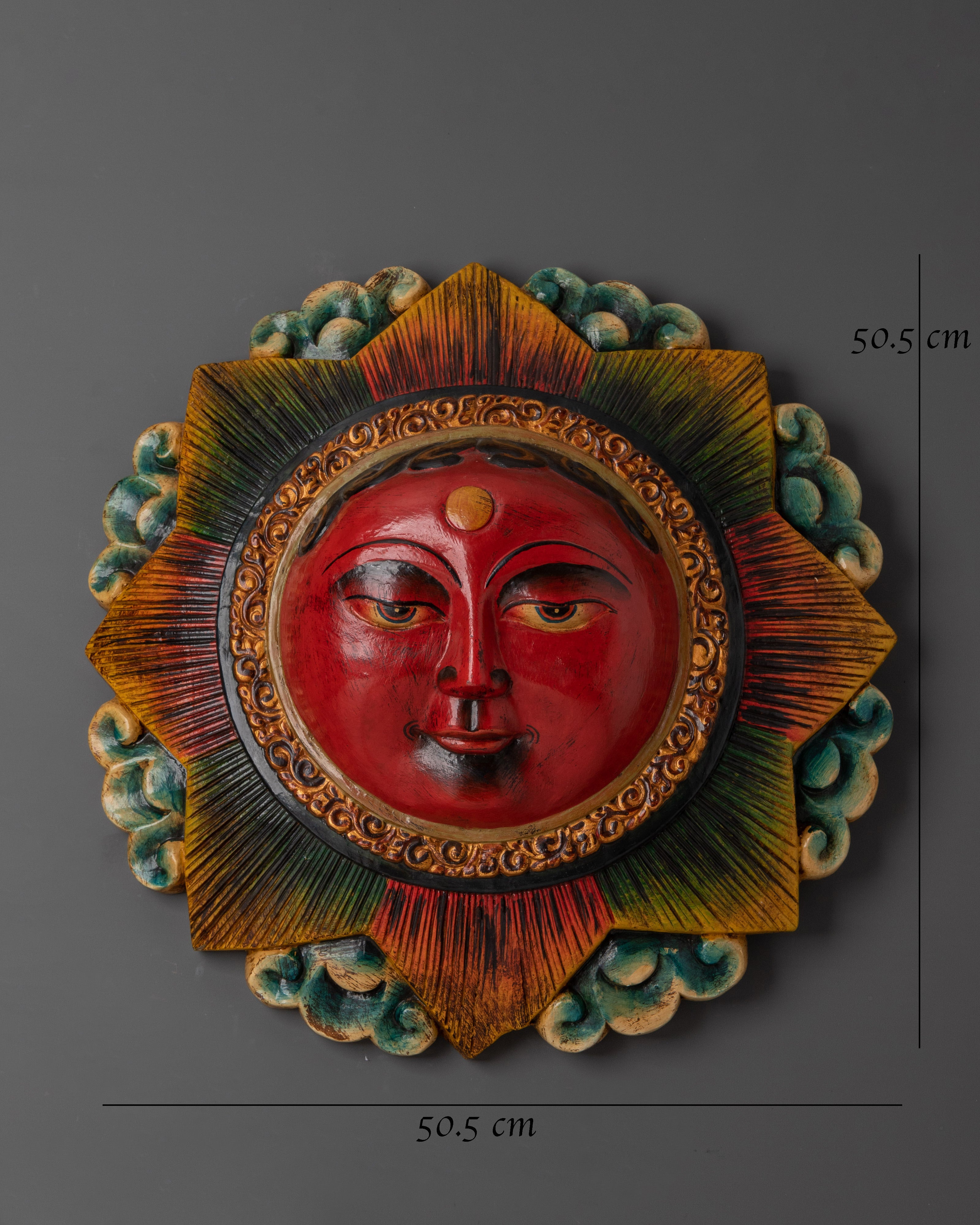 Ethnic Wooden Wall Art | Traditional Acrylic Painted Wall Hanging