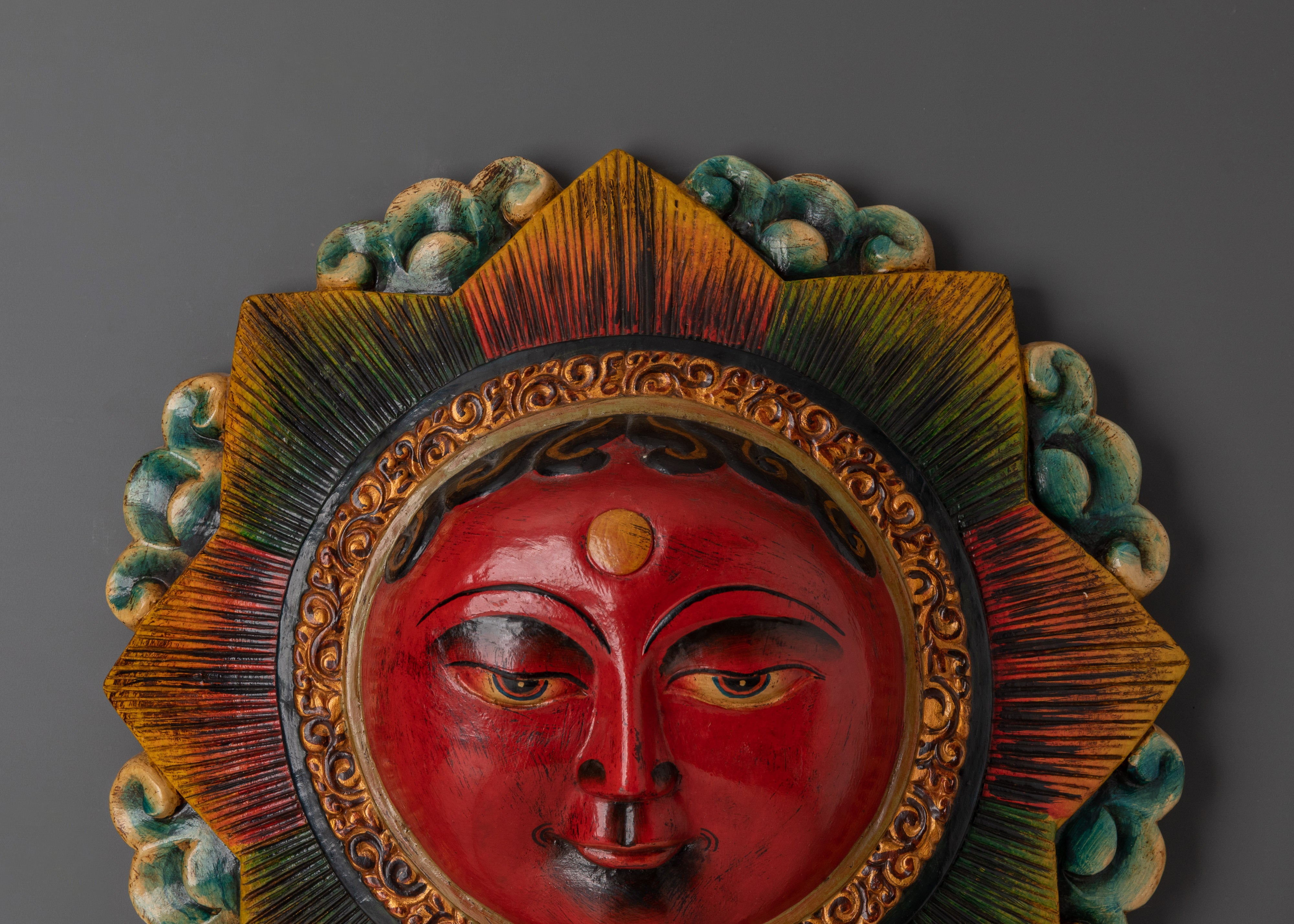Ethnic Wooden Wall Art | Traditional Acrylic Painted Wall Hanging