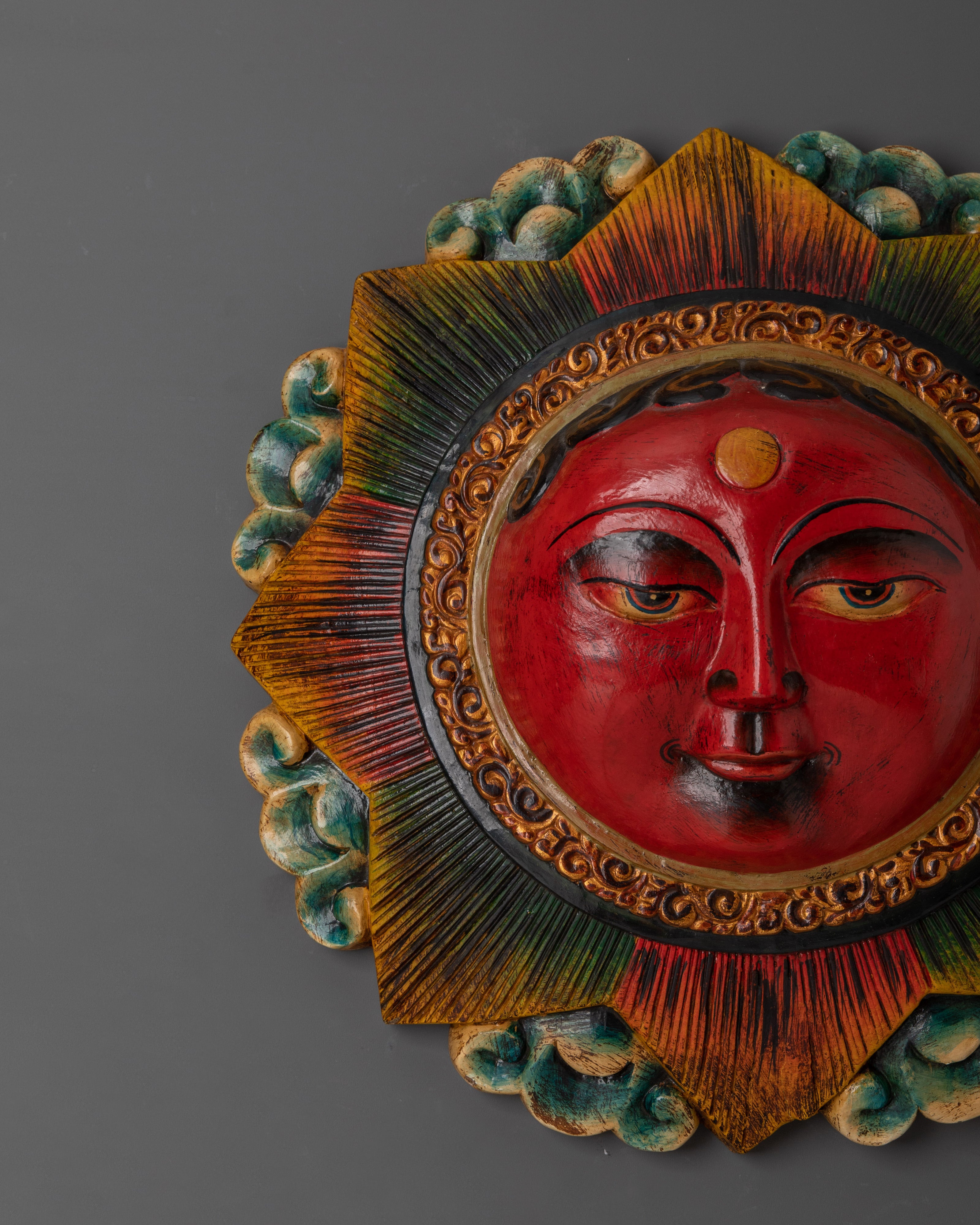 Ethnic Wooden Wall Art | Traditional Acrylic Painted Wall Hanging