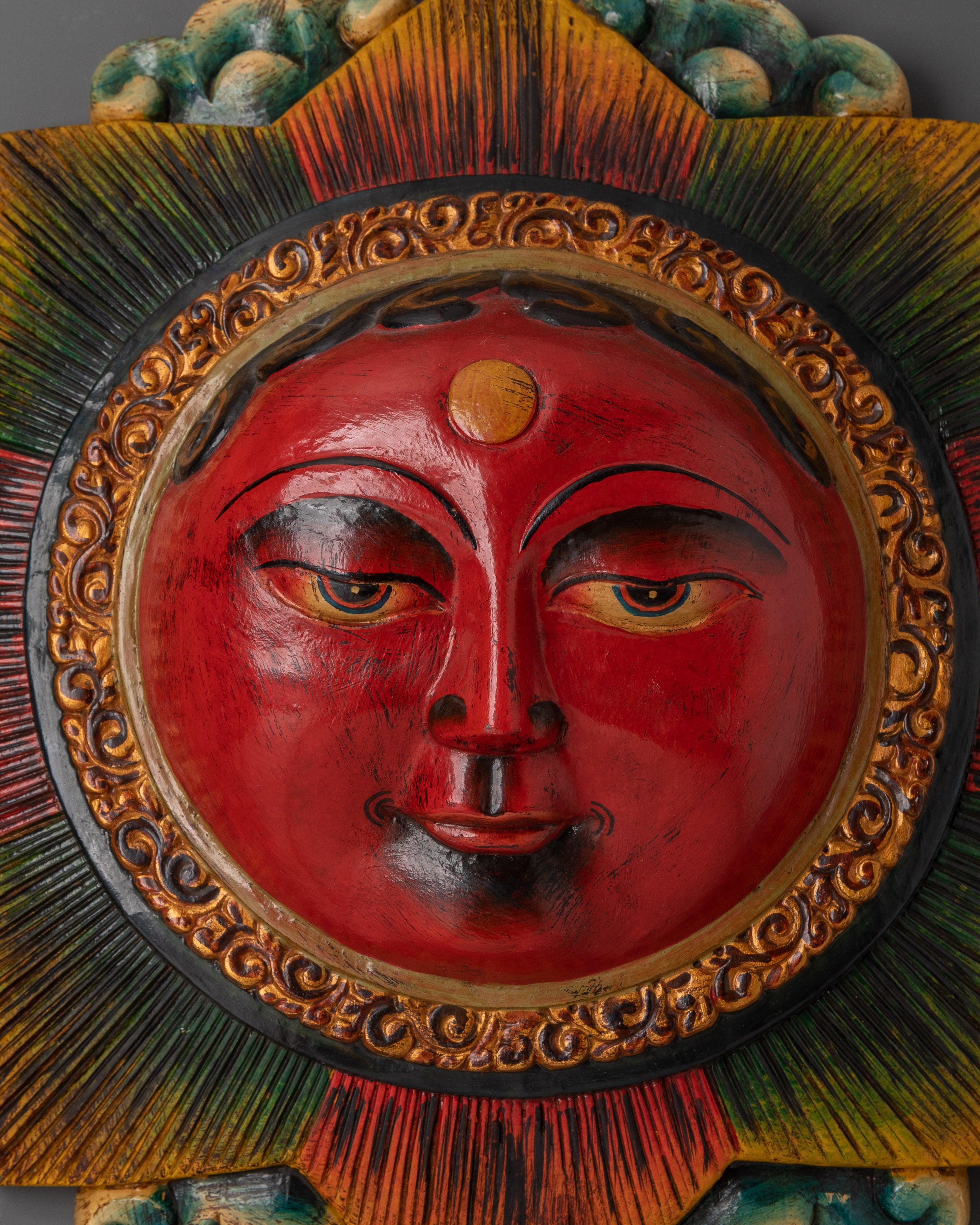 Ethnic Wooden Wall Art | Traditional Acrylic Painted Wall Hanging