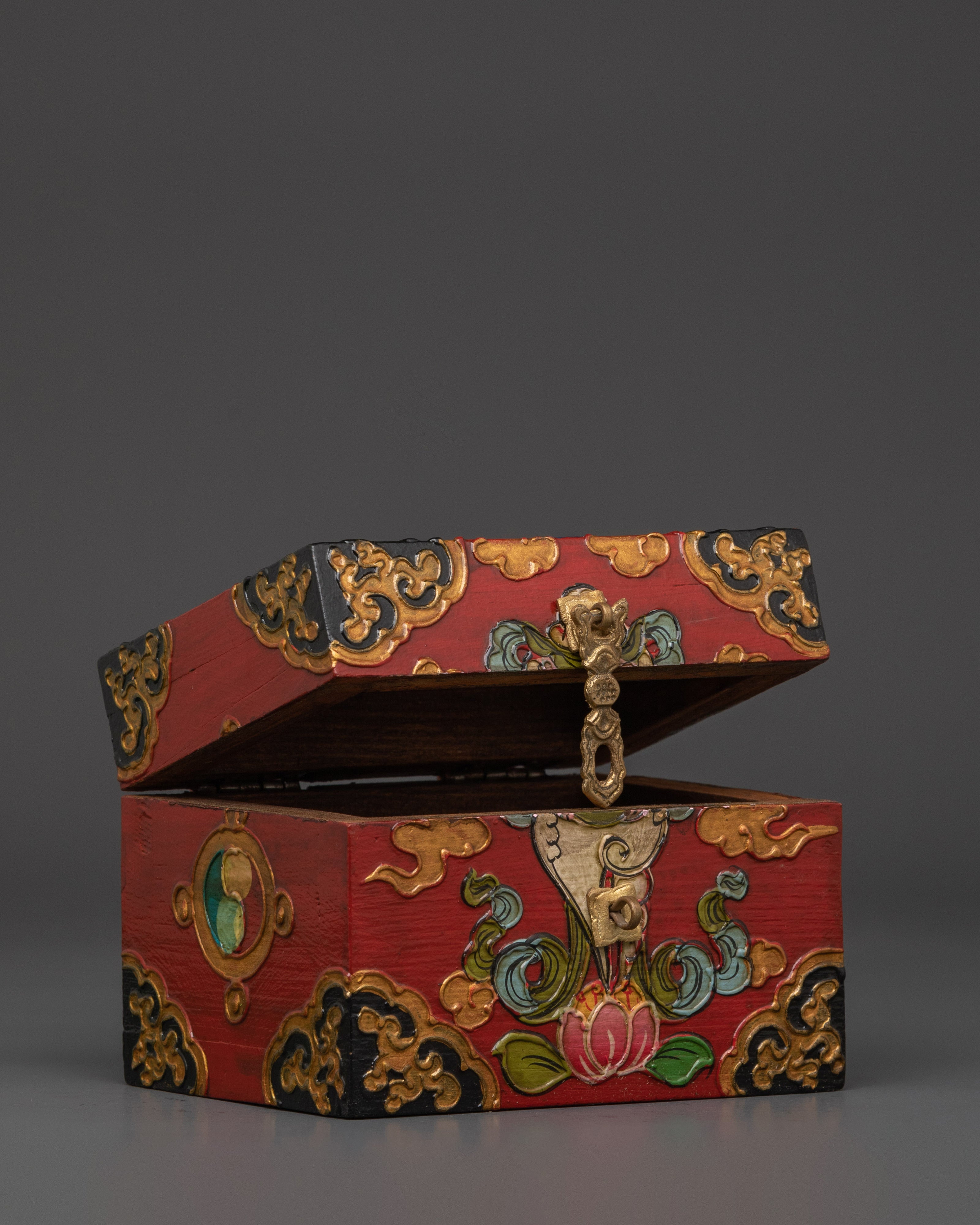 Wooden Tibetan Treasure Box