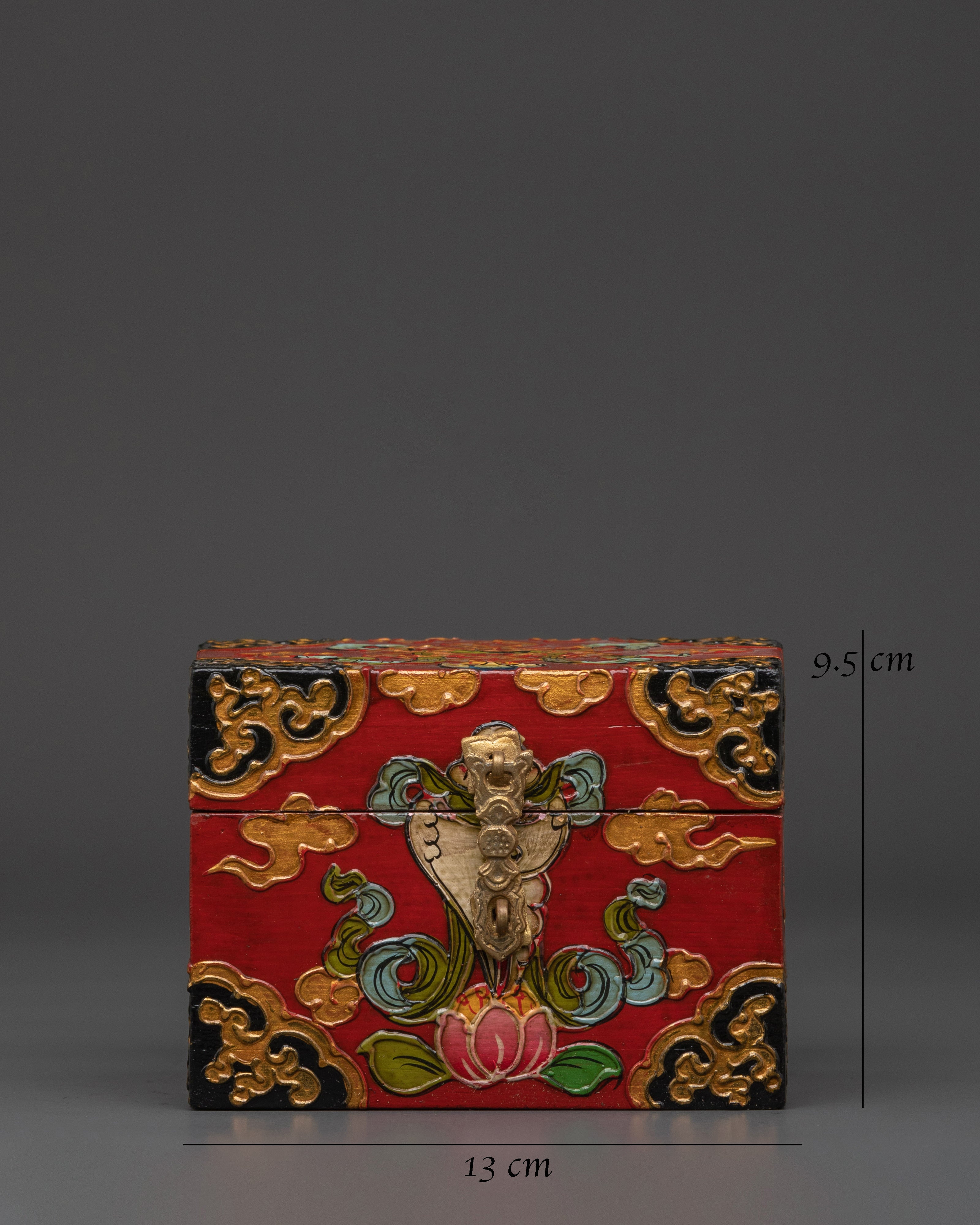 Handcrafted Wooden Tibetan Box | Authentic Handmade Storage Box