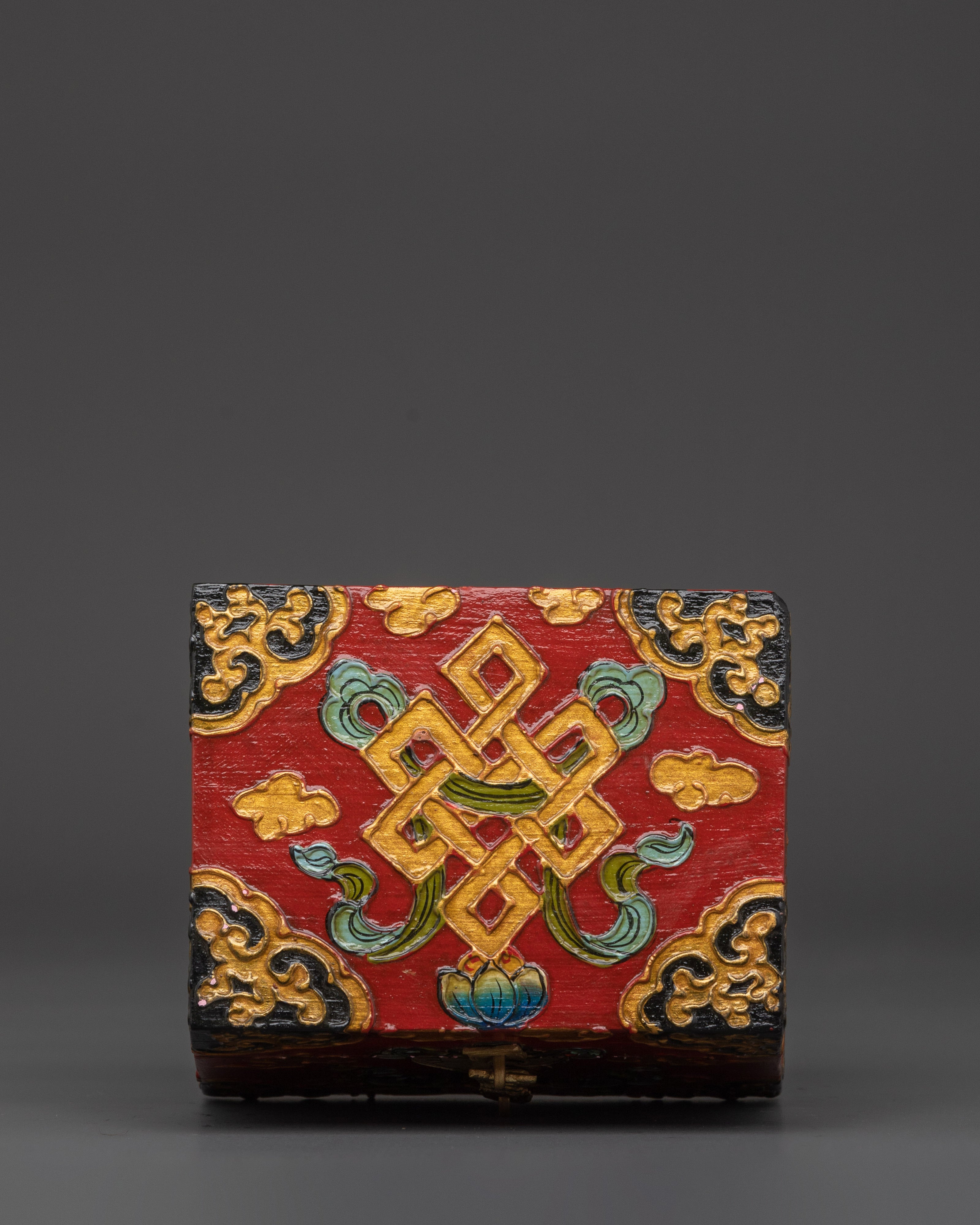 Handcrafted Wooden Tibetan Box | Authentic Handmade Storage Box