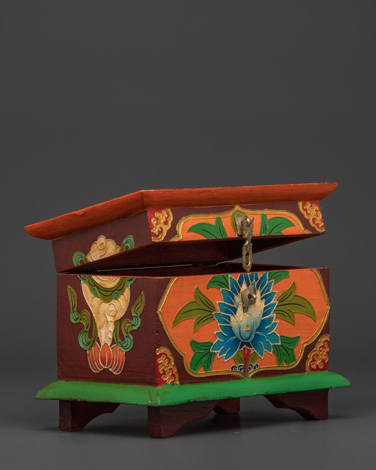Tibetan Storage Box | Traditional Wooden Keepsake & Jewelry Box