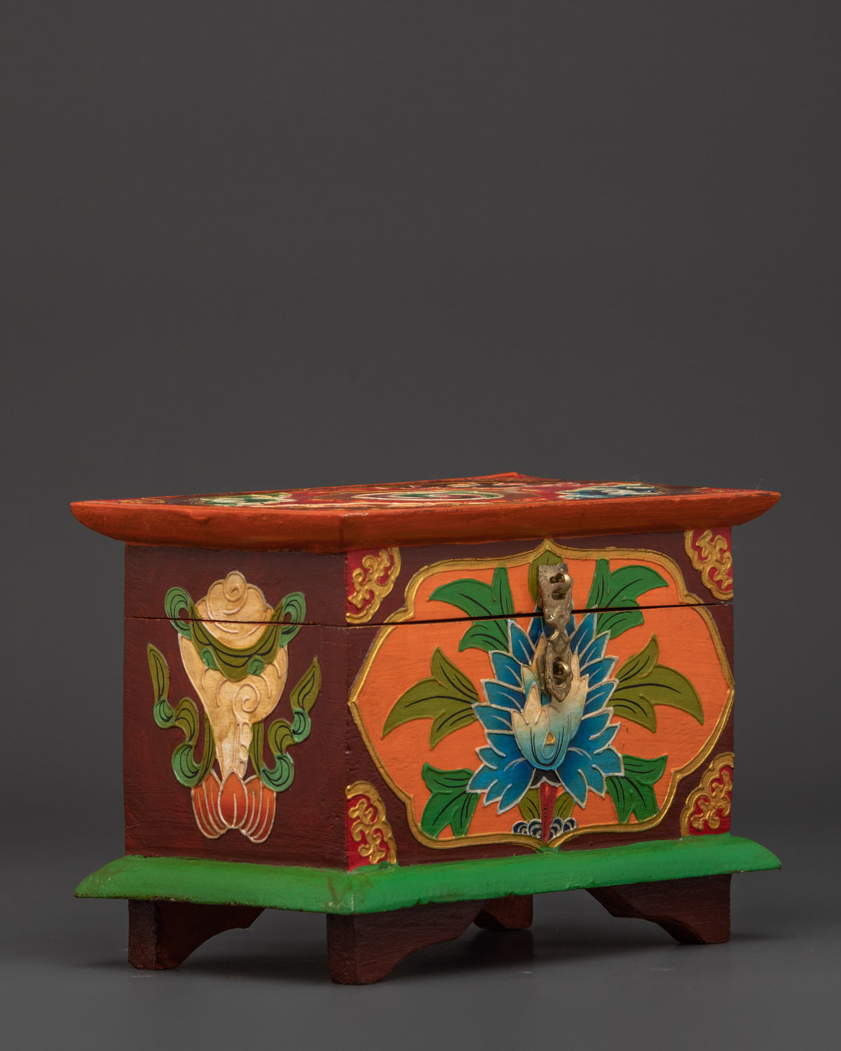 Tibetan Storage Box | Traditional Wooden Keepsake & Jewelry Box
