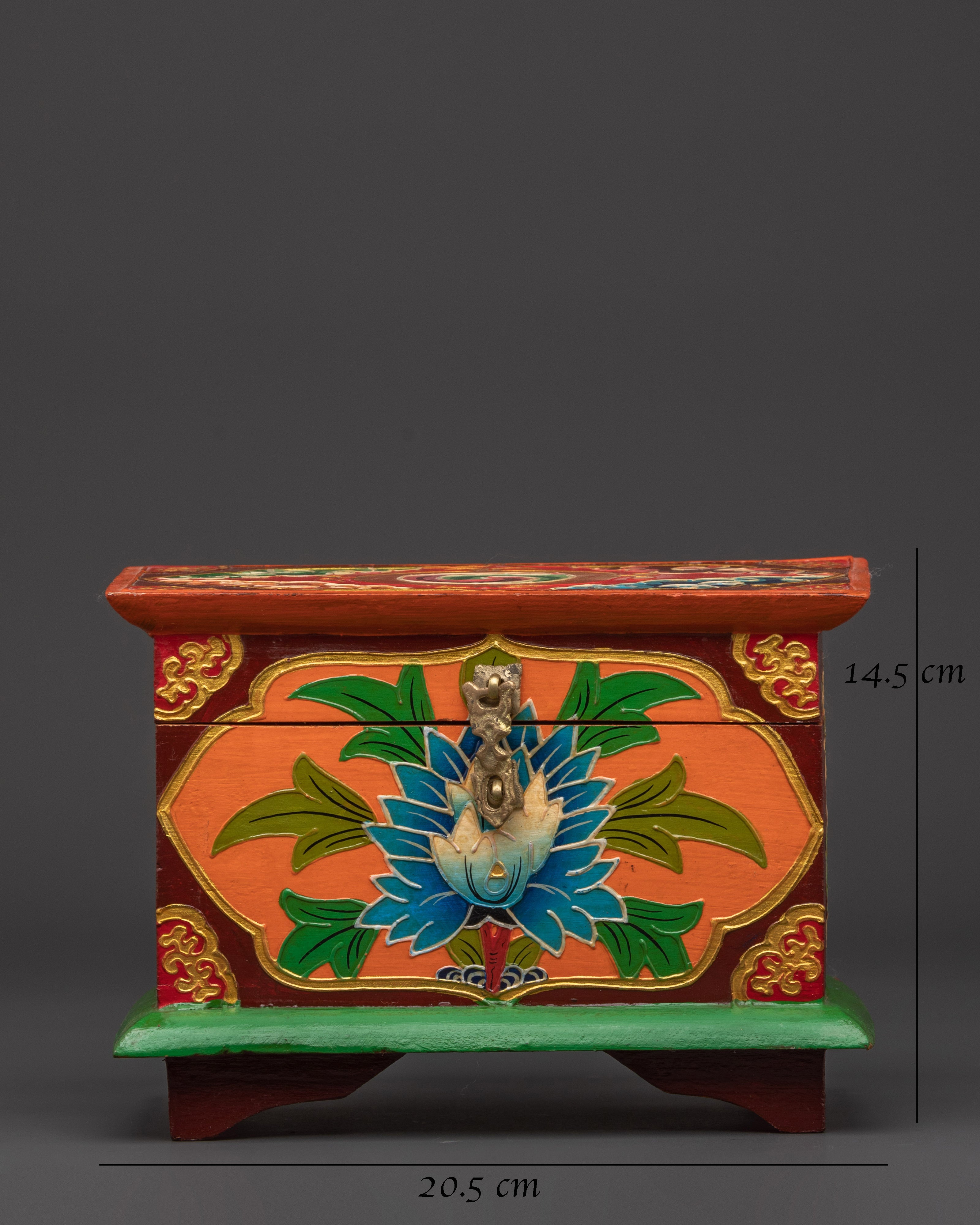 Tibetan Storage Box | Traditional Wooden Keepsake & Jewelry Box