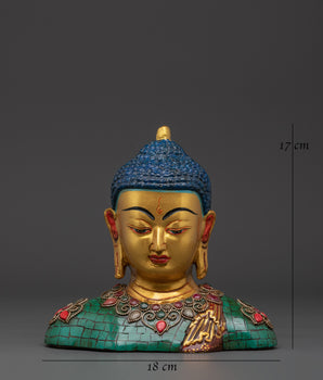 Handcrafted Buddha Head Sculpture | Buddhist Home Decor