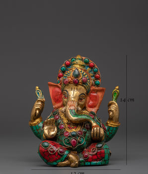 Handmade Hindu Wisdom Deity Ganesh Statue | Remover of Obstacles