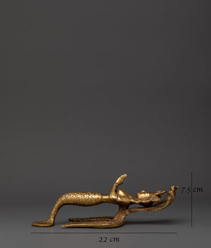 Brass Naga Kanya Door Handles | Serpent Goddess Door Pulls