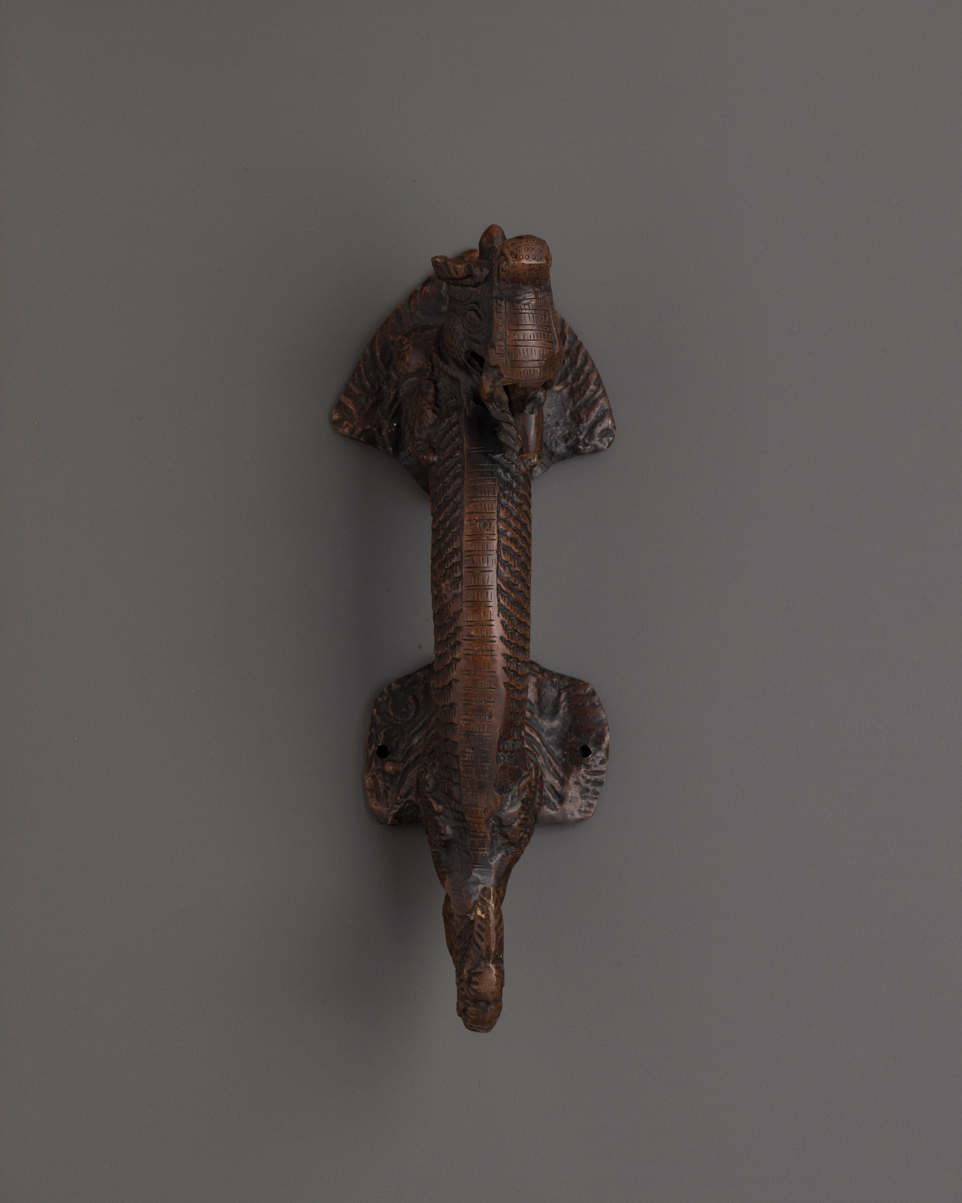 Sacred Traditional Brass Door Handle Set | Antique Finish Door Pulls