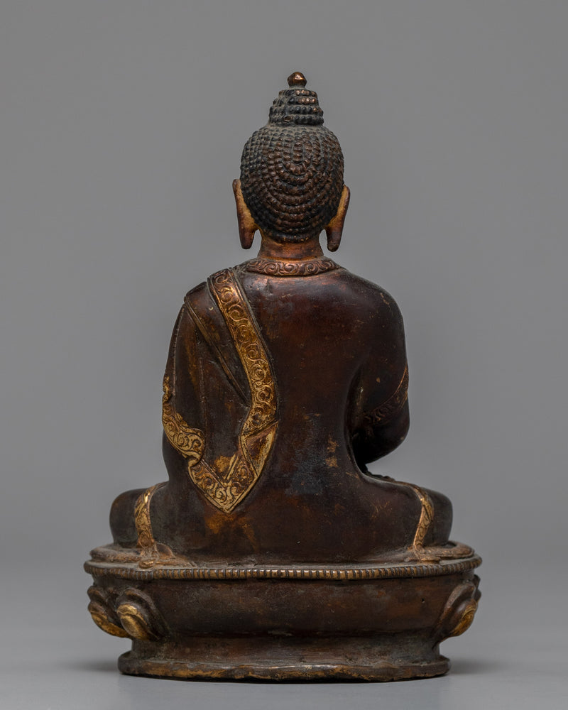 Antique Amitabha Buddha Statue | A Marvel of Oxidized Copper Craftsmanship