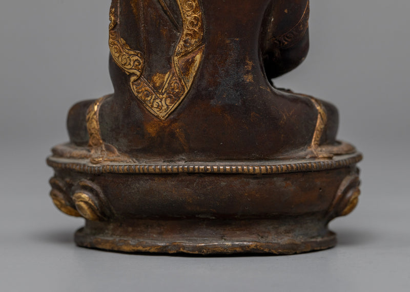 Antique Amitabha Buddha Statue | A Marvel of Oxidized Copper Craftsmanship