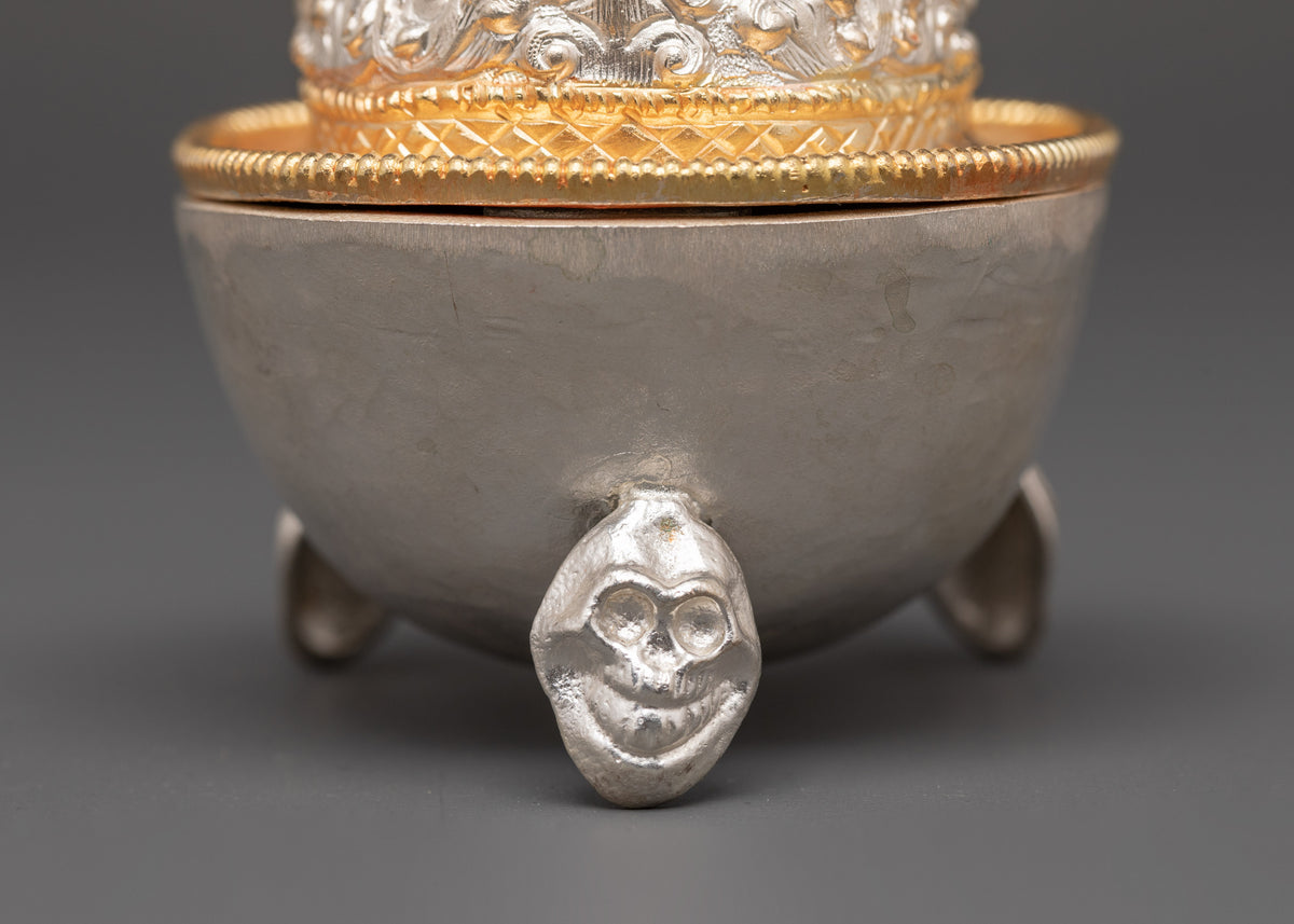 Traditional  Kapala Vessels Set | Tibetan Buddhist Altar Art