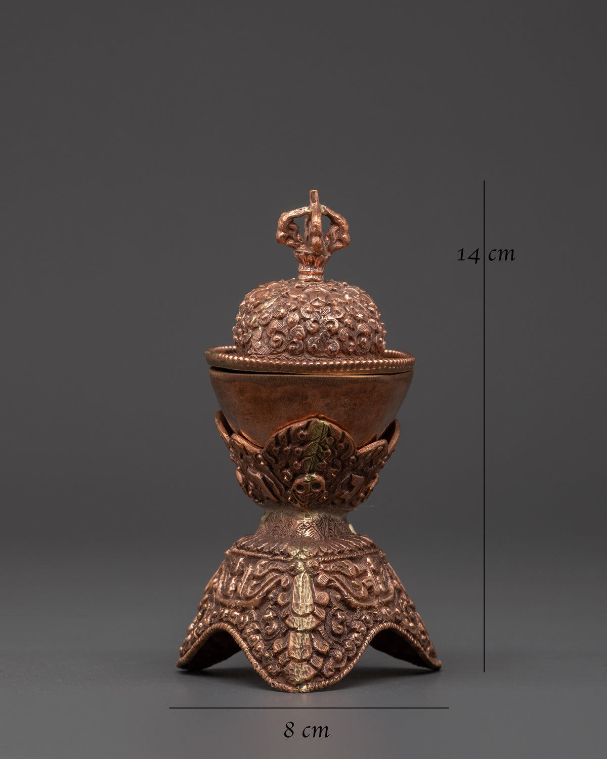Sacred Buddhist Altar Kapala Set | Traditional Ritual Art