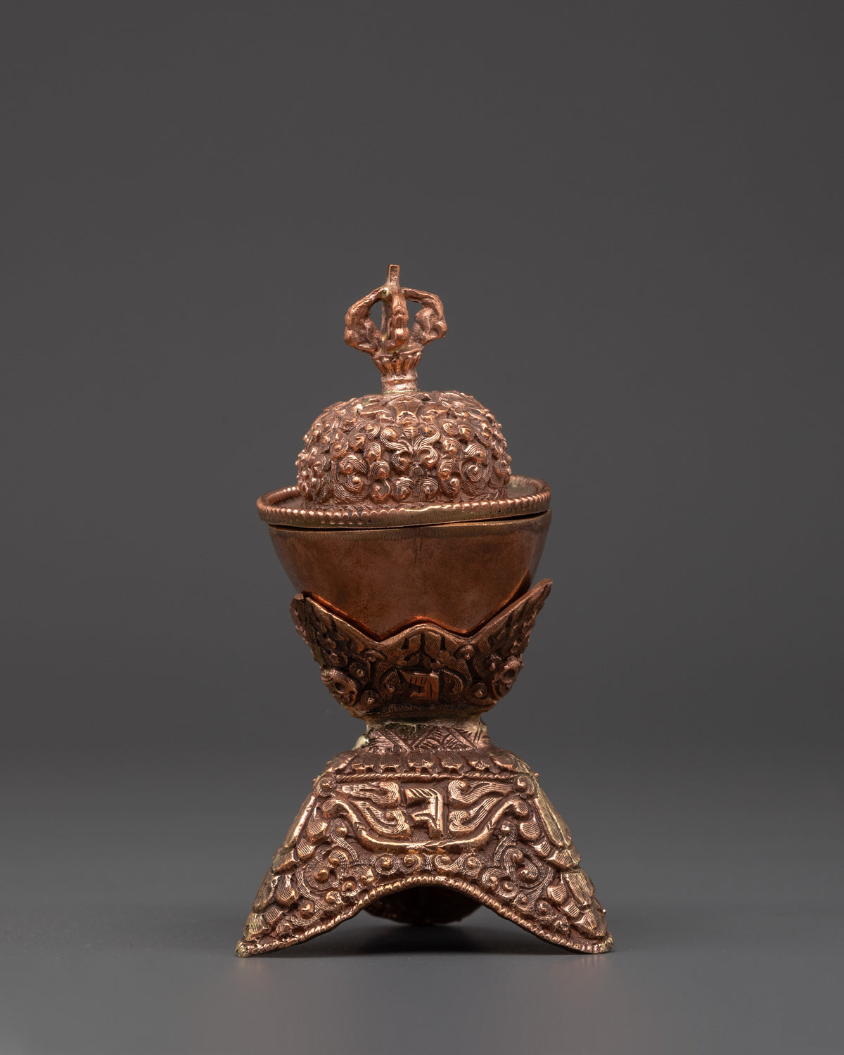 Sacred Buddhist Altar Kapala Set | Traditional Ritual Art