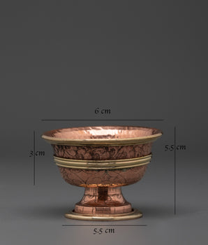 Handcrafted Brass Offering Bowl Set | For Buddhist Rituals and Altar Use