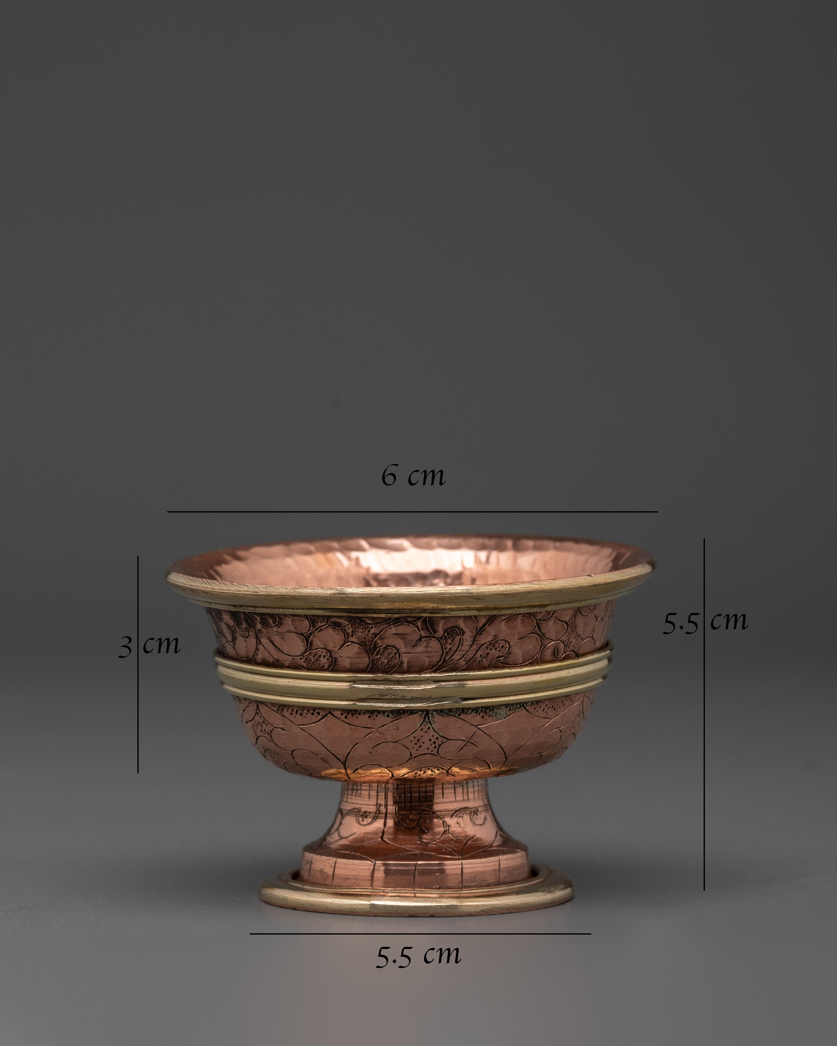 Handcrafted Brass Offering Bowl Set | For Buddhist Rituals and Altar Use