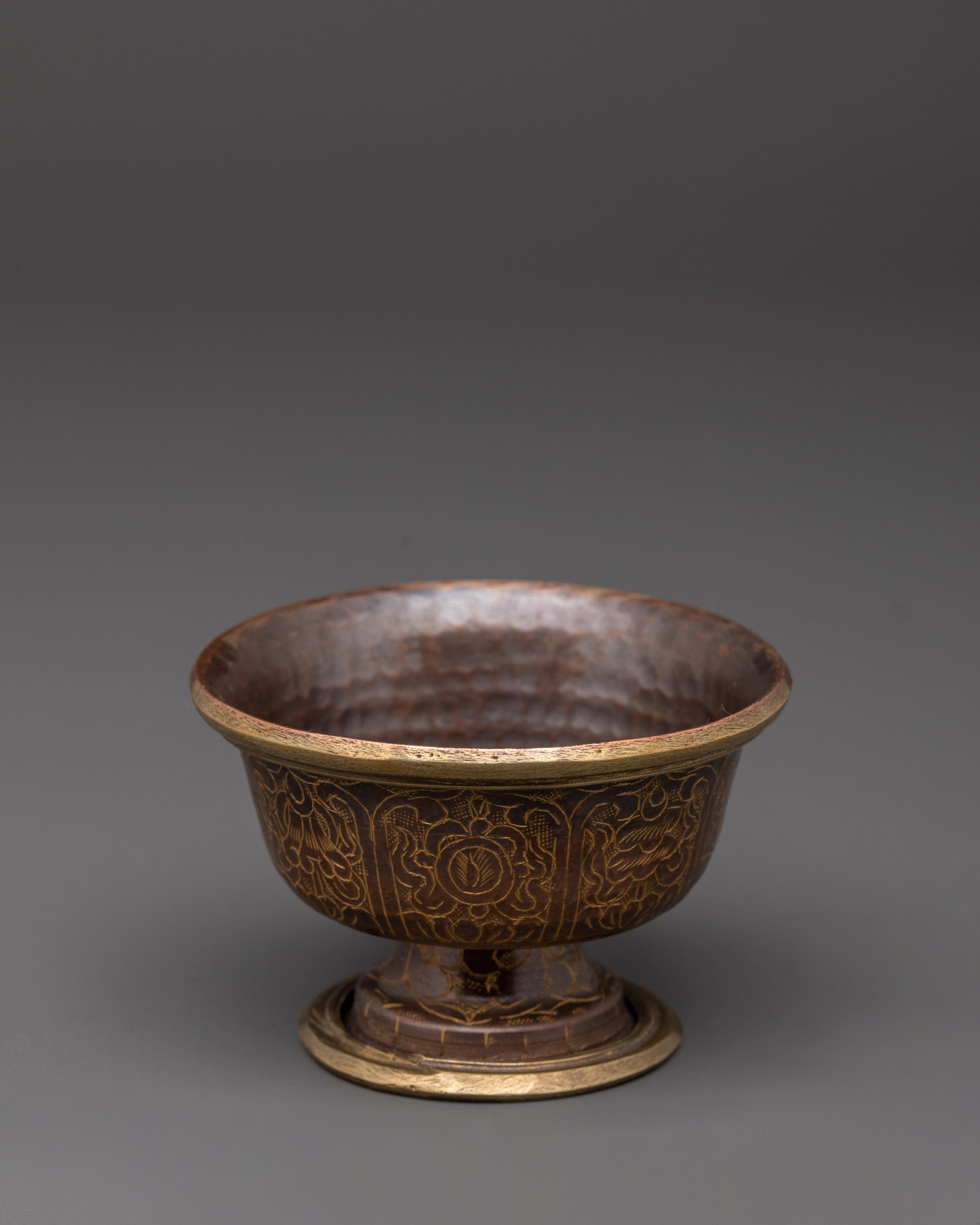 Oxidized Copper Offering Bowl Set | Tibetan Buddhist Rituals Craft