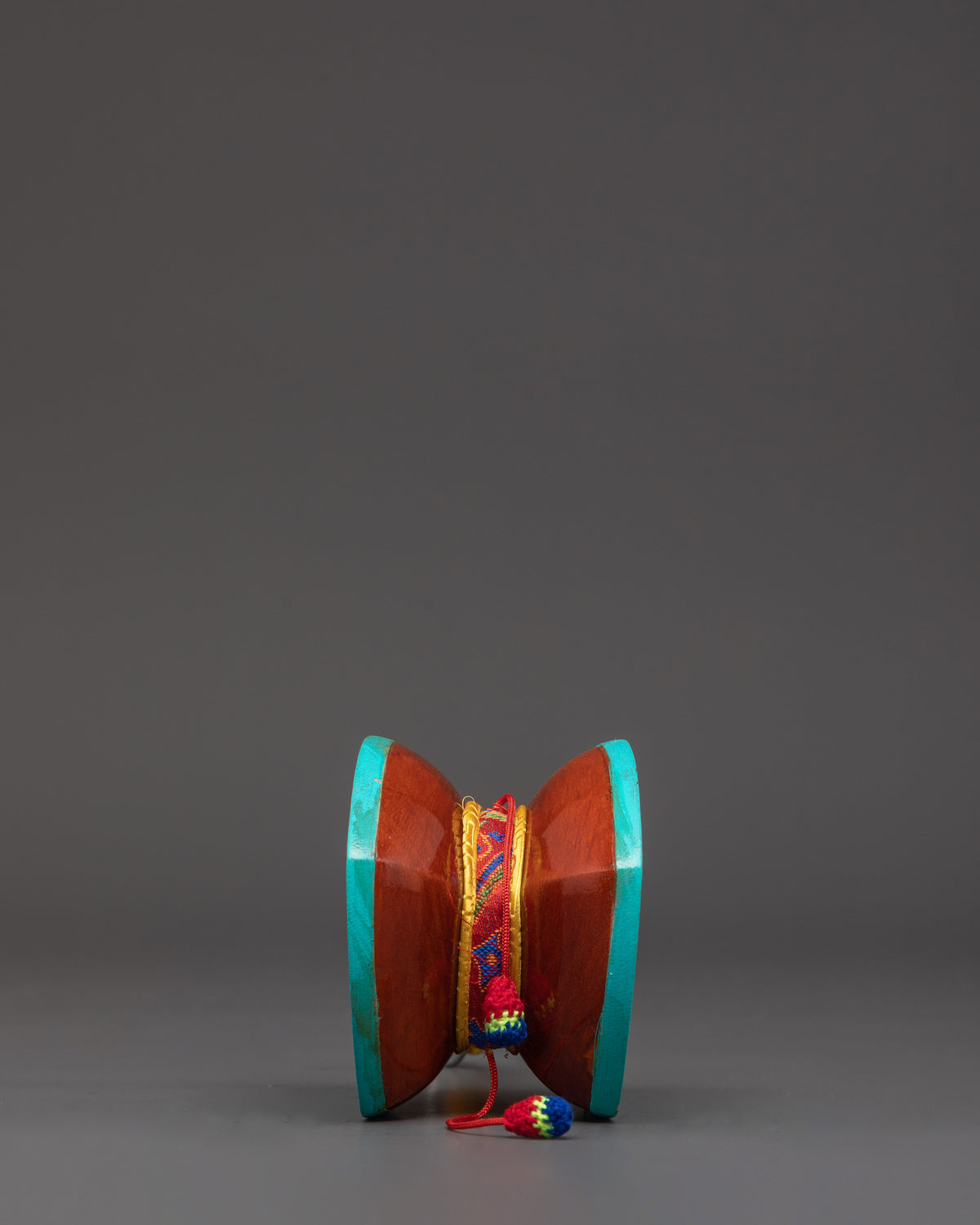Handcrafted Wooden Damaru | Tibetan Ritual Damaru in ShangDhang Wood