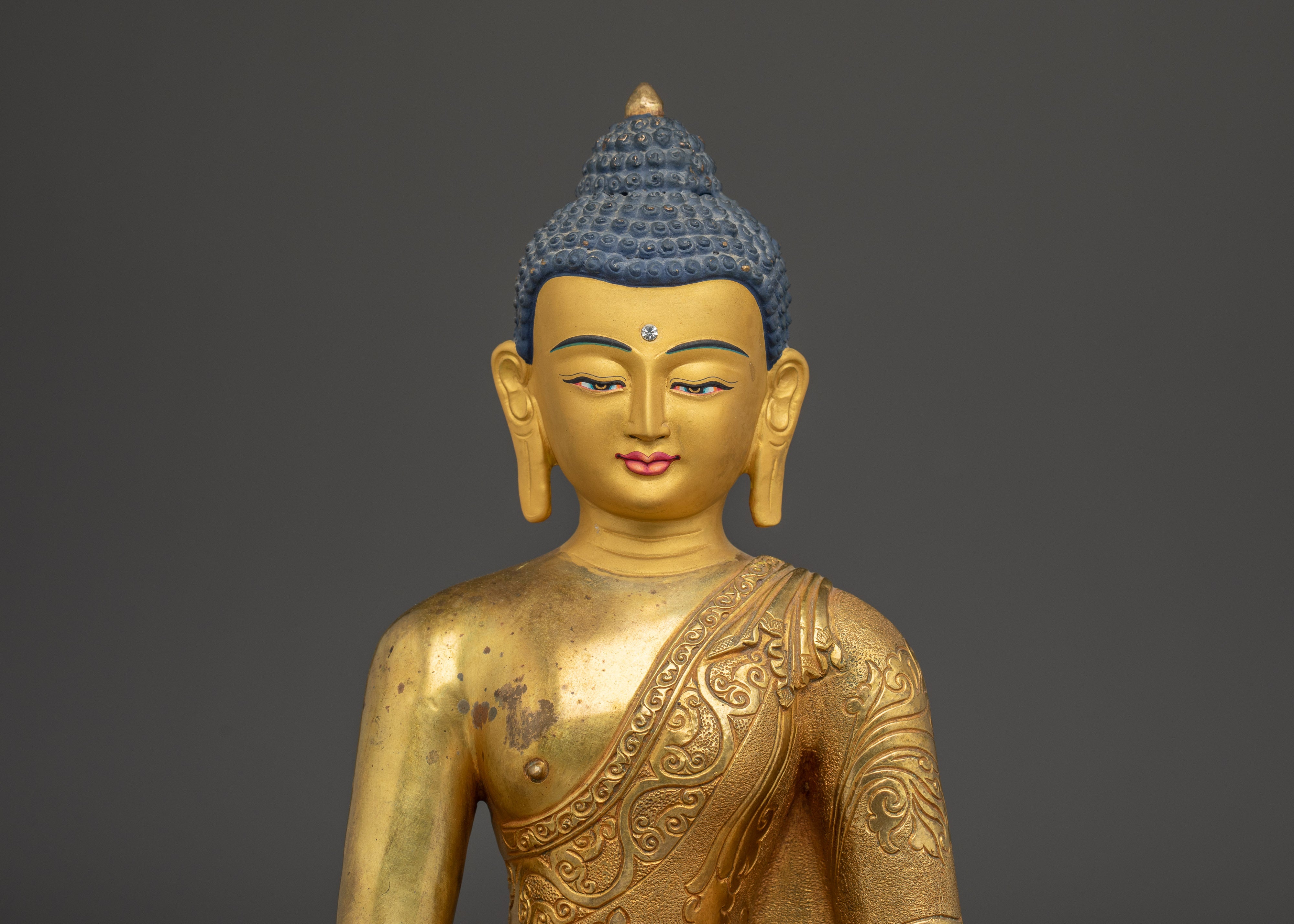 Handcrafted Tibetan Buddha Statue | Spiritual Home Decor