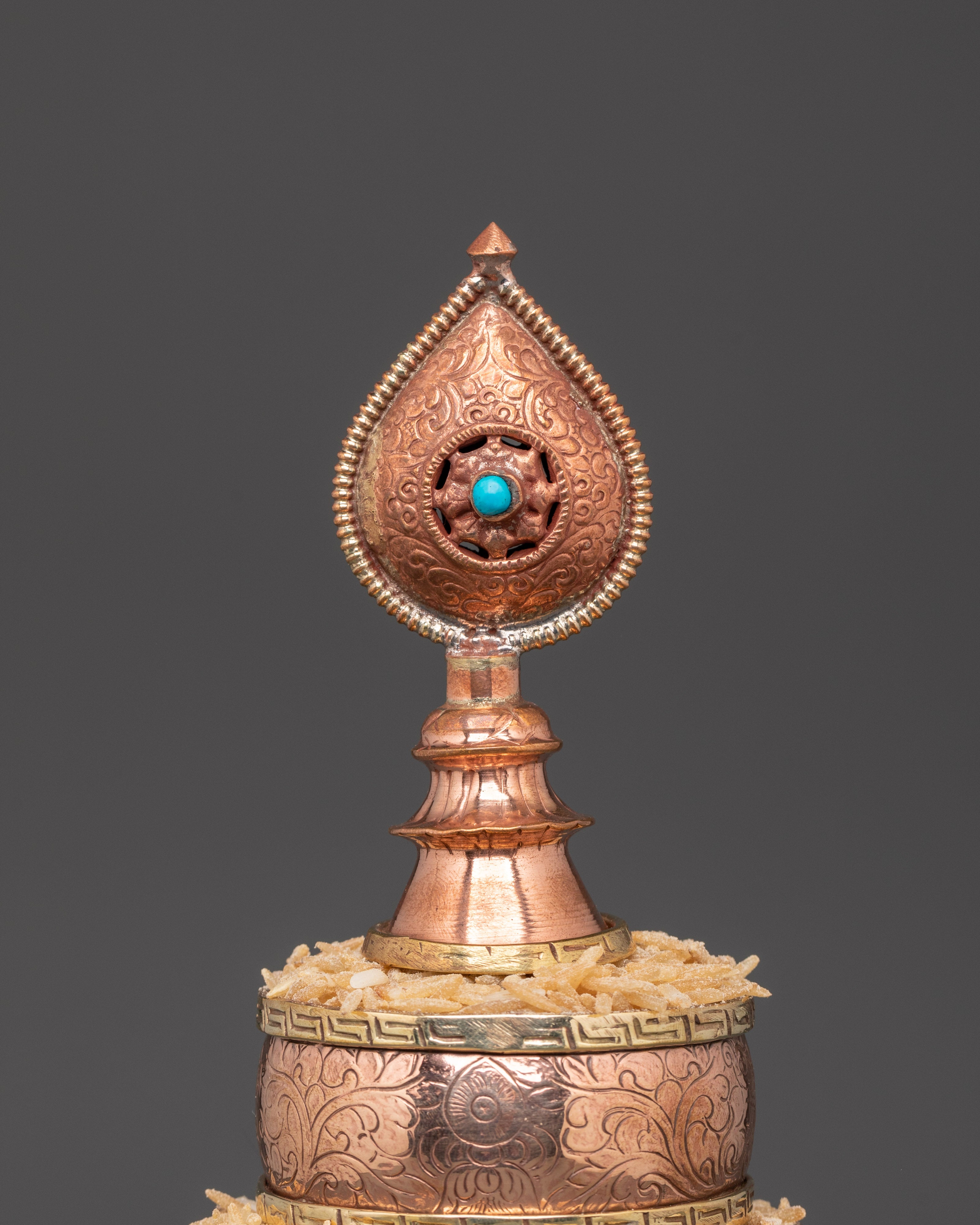 Handcrafted Copper Mandala Art | Turquoise and Bronze Spiritual Sculpture