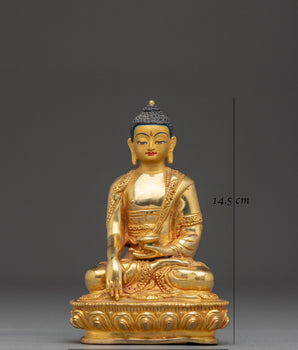 Handmade Tibetan Shakyamuni Buddha Statue | Buddhist Decor