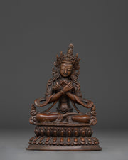 Oxidized Primordial Buddha Vajradhara Statue | Thunderbolt Holder