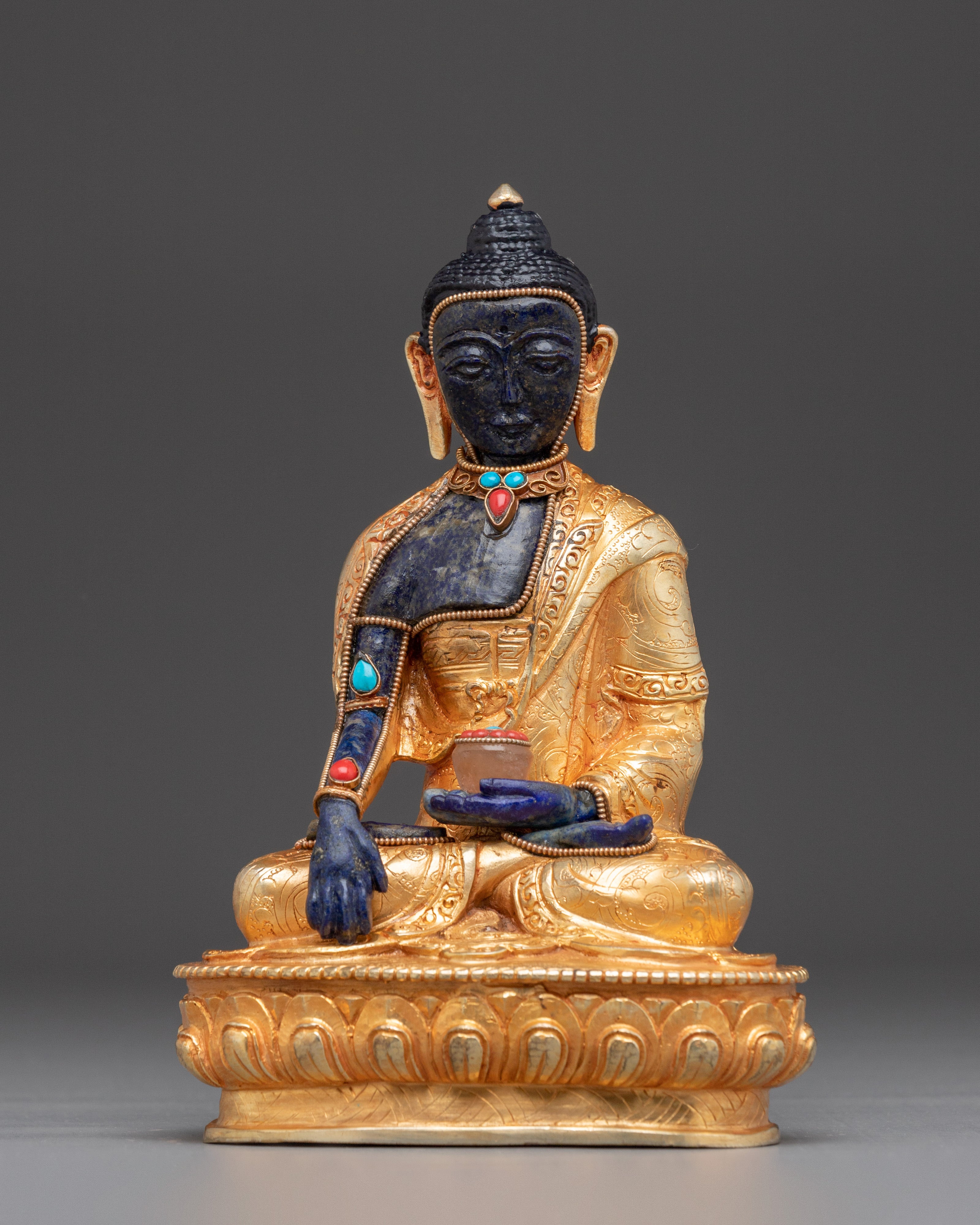 Handcrafted Sculpture of Shakyamuni Buddha | Antique Buddha Figurine