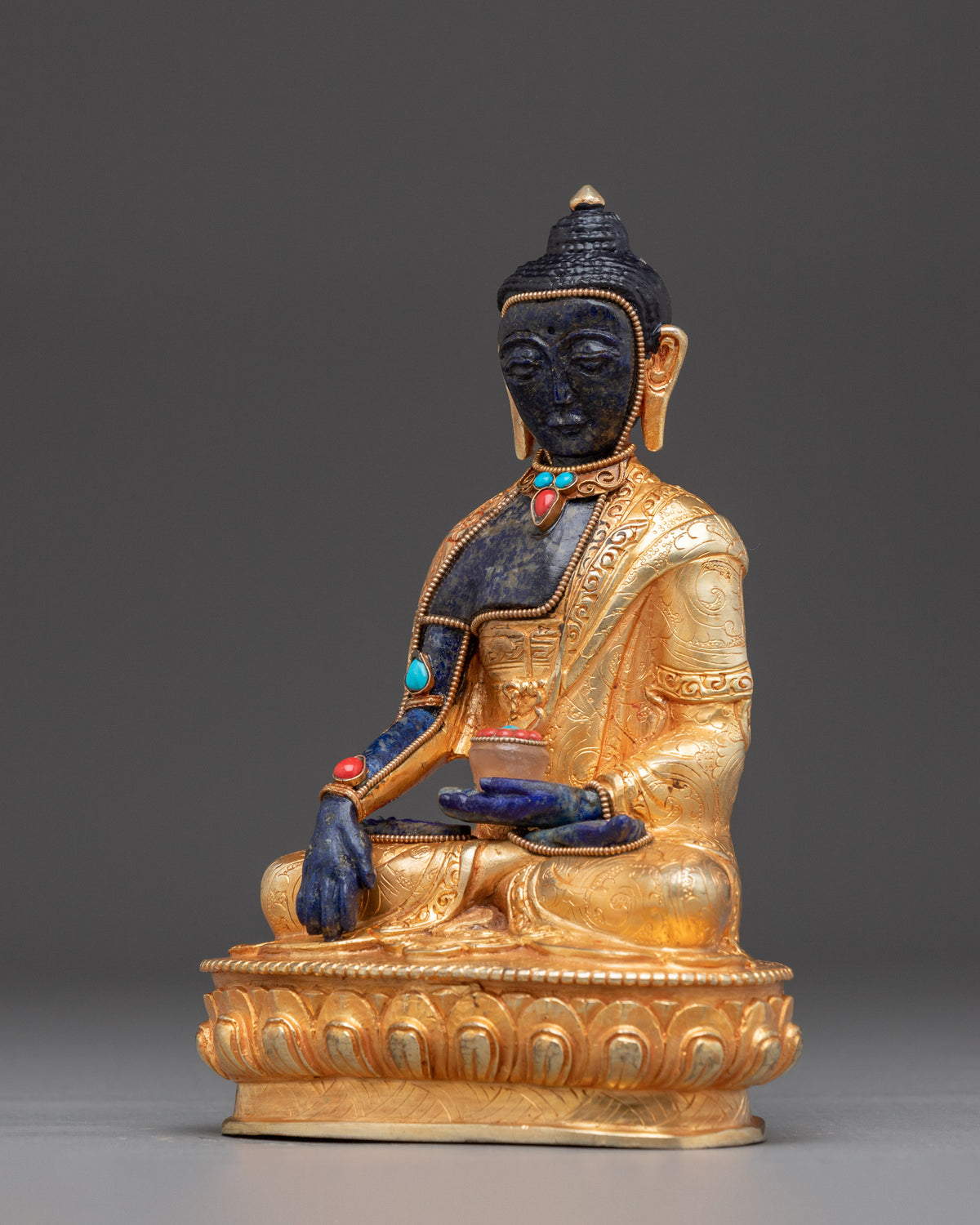 Handcrafted Sculpture of Shakyamuni Buddha | Antique Buddha Figurine