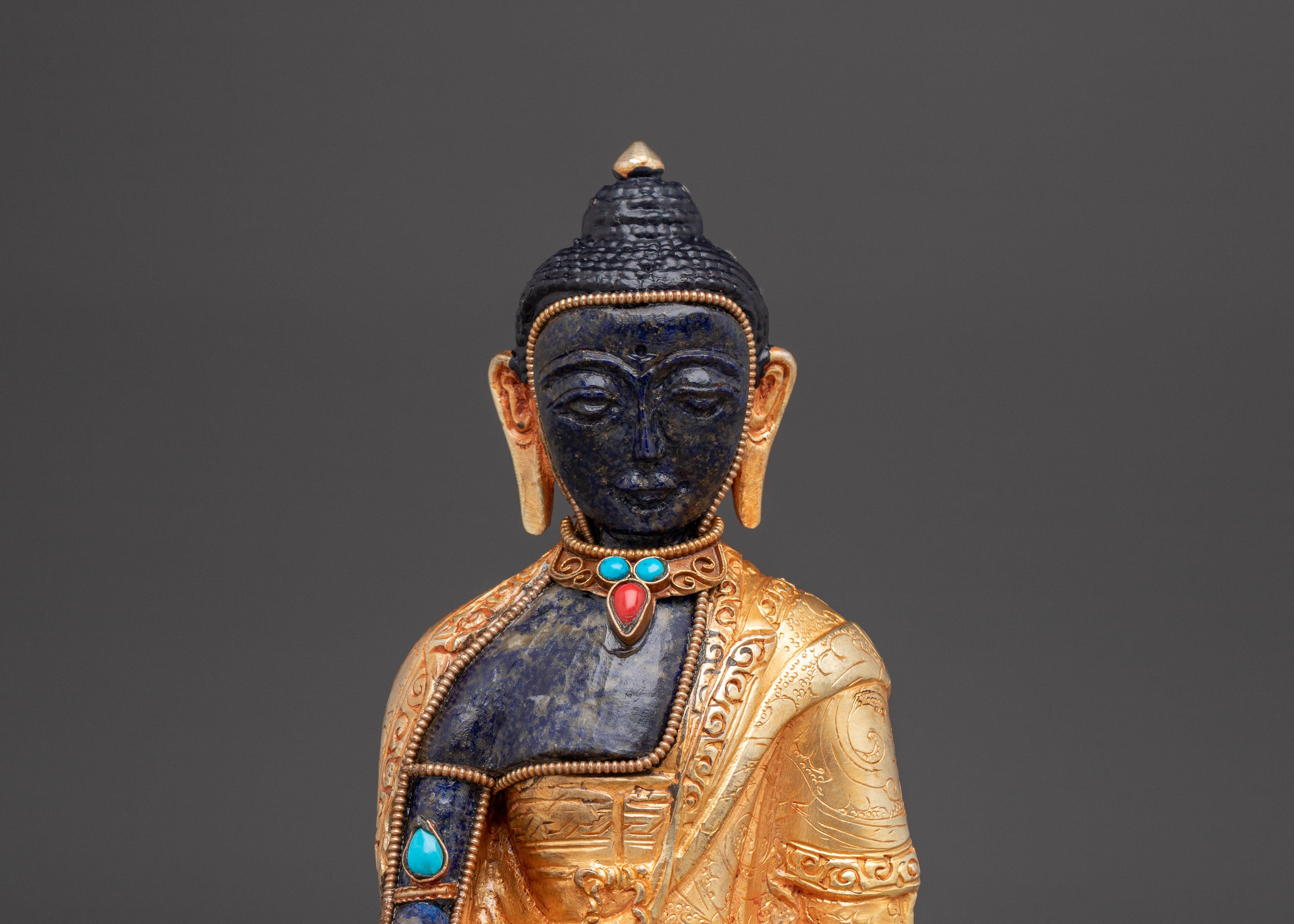 Handcrafted Sculpture of Shakyamuni Buddha | Antique Buddha Figurine