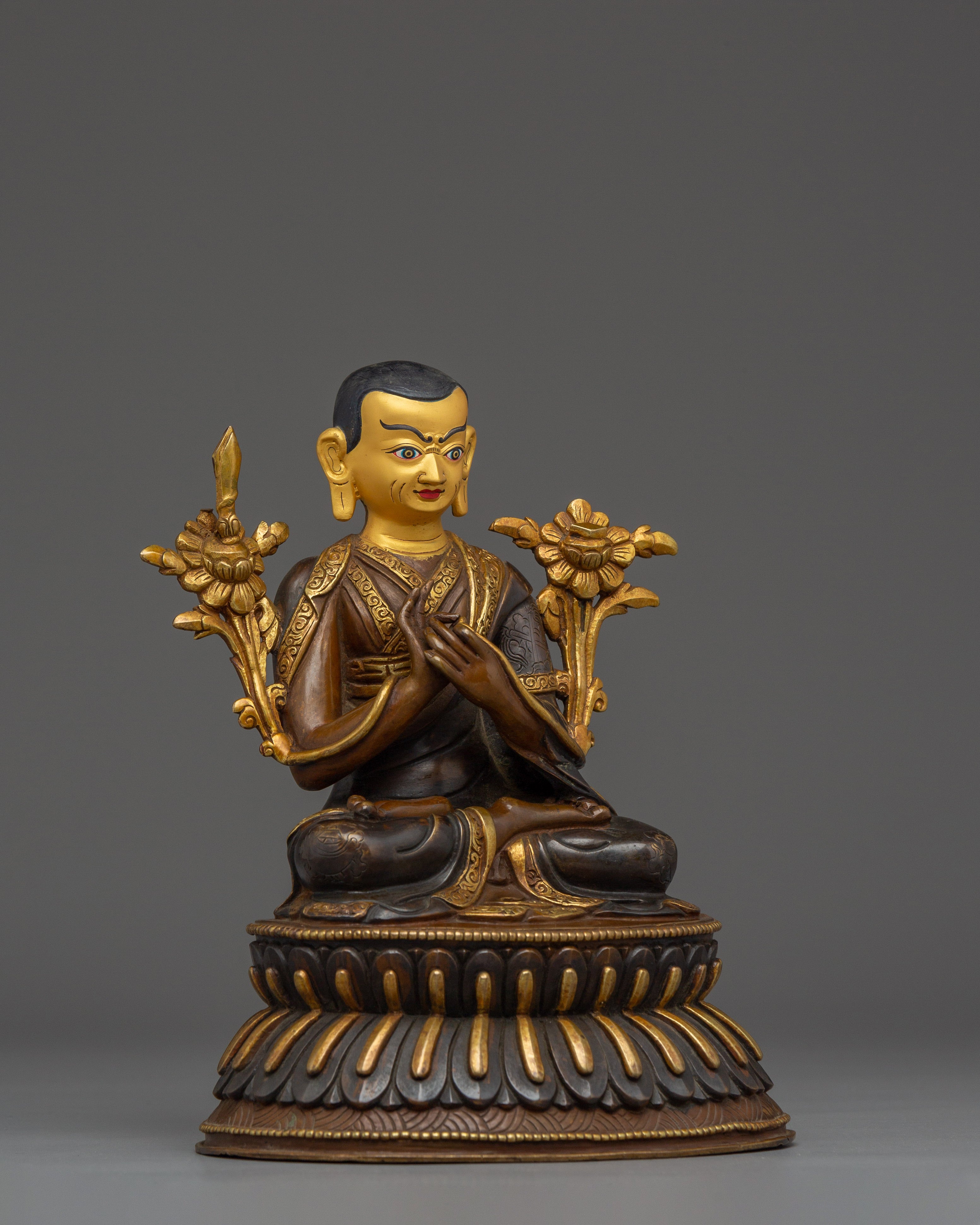 Tibetan Buddhist Master Je Tsongkhapa | Spiritual Decorative Statue